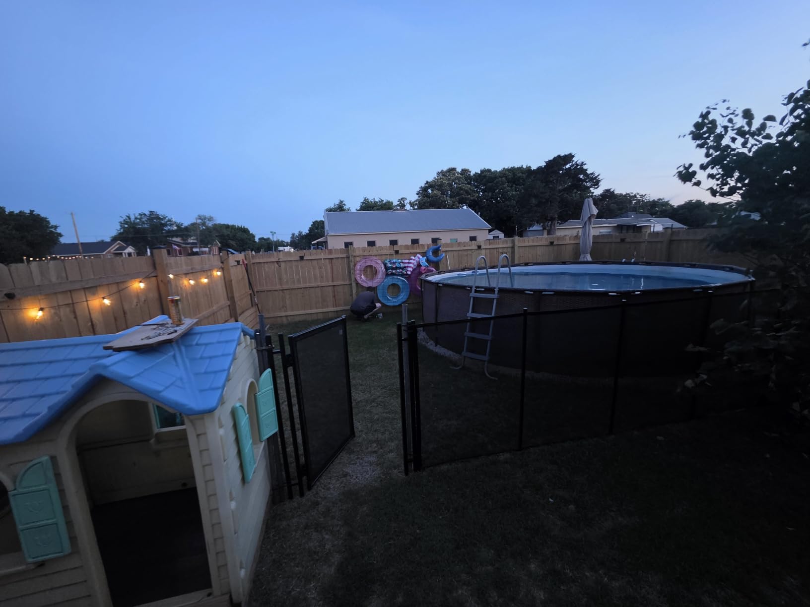 VINGLI Pool Fence 4Ft x108Ft, Swimming Safety Fencing for Inground Pools | Safety barrier fencing for kids & pets, mesh pool fence prevents accidental access, weather-resistant black fence customer photo 1