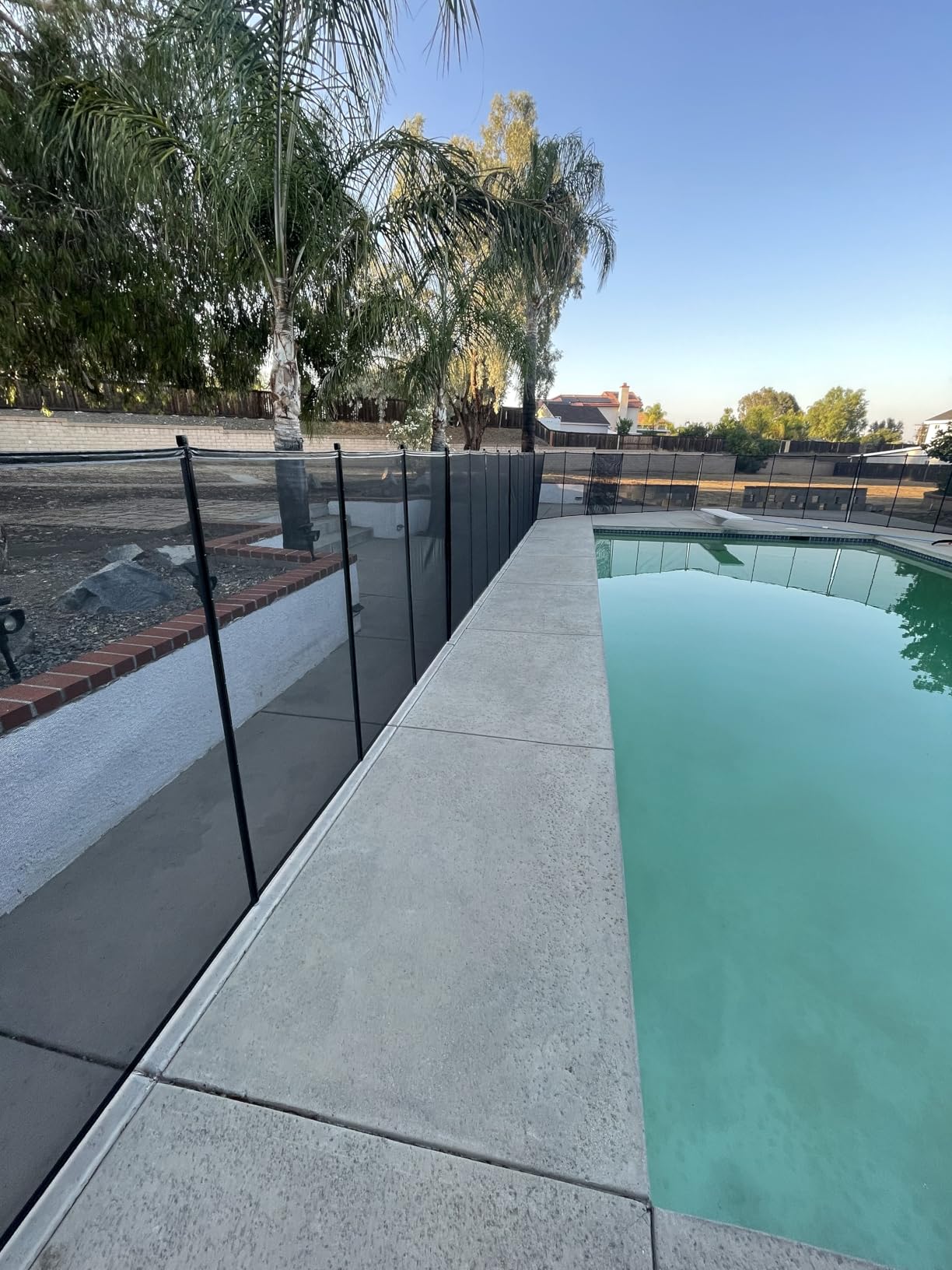VINGLI Pool Fence 4Ft x108Ft, Swimming Safety Fencing for Inground Pools | Safety barrier fencing for kids & pets, mesh pool fence prevents accidental access, weather-resistant black fence customer photo 2