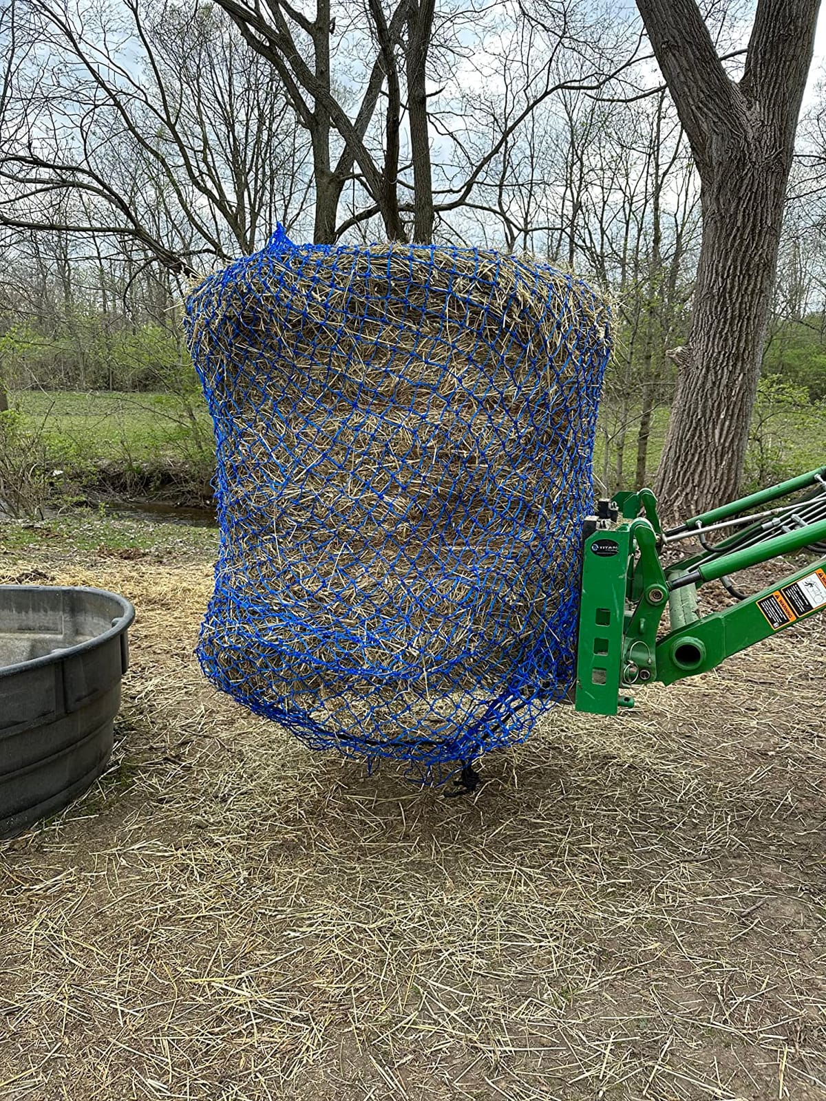 Round Bale Hay Net for Horses, Fits 4-ft Round Bales, 2