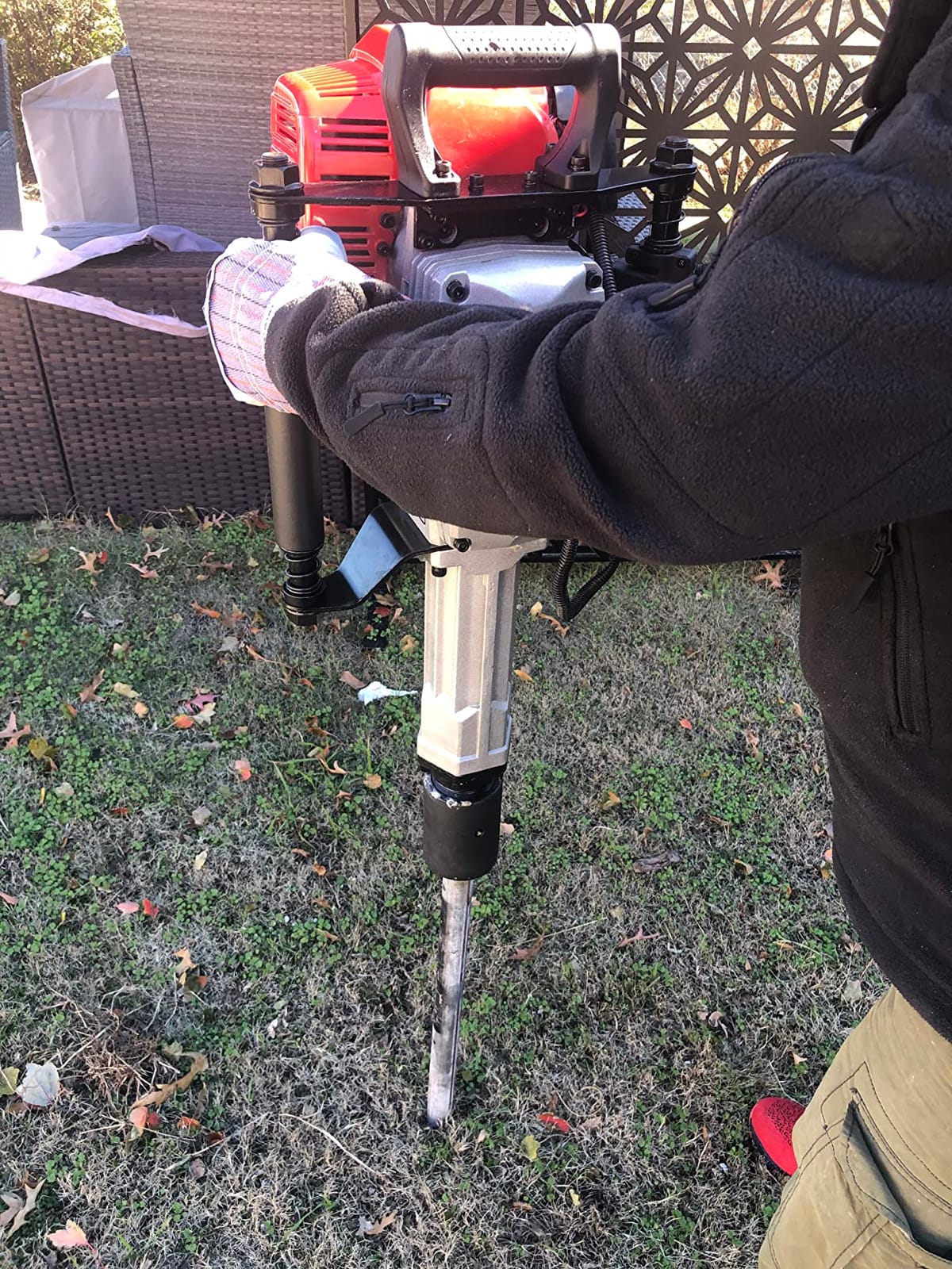 52cc Gas T Post Driver, 1900W 2 Stroke Fencing Tool with 2 Sleeves customer photo 2