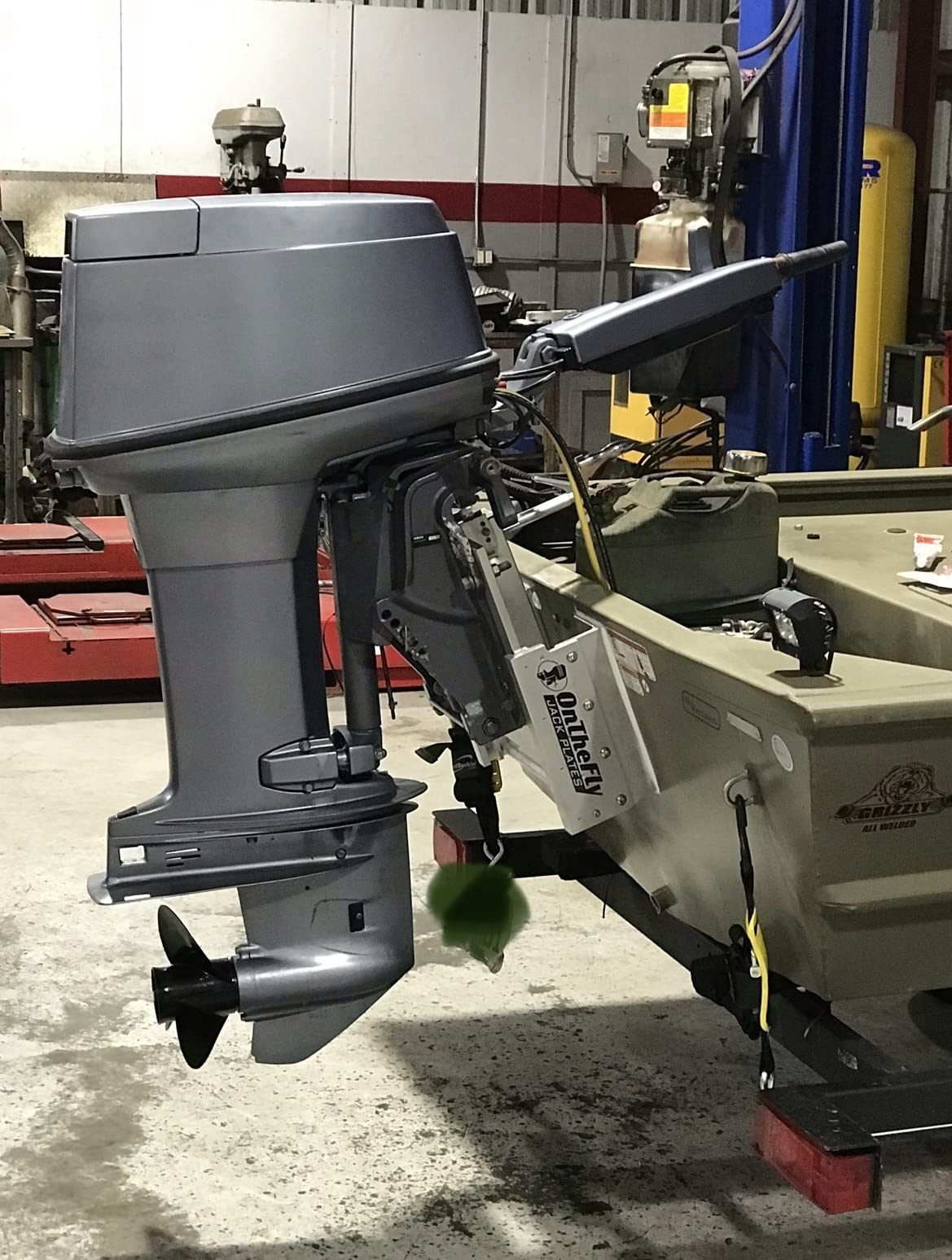 Adjustable Manual Boat Jack Plate - High Grade Marine Aluminum - Standard Unit - for up to 30hp Outboard Motors - by On The Fly Jack Plates customer photo 2