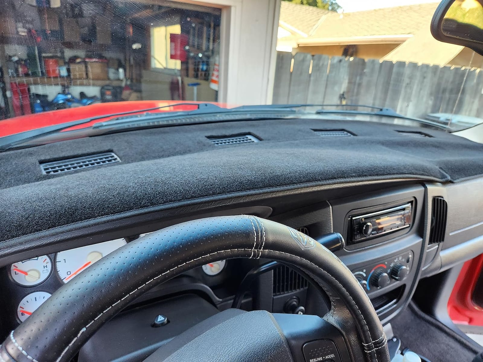 Black Dashboard Dash Board Cover Mat Carpet Compatible with 2007-2013 Chevrolet Silverado GMC Sierra customer photo 1