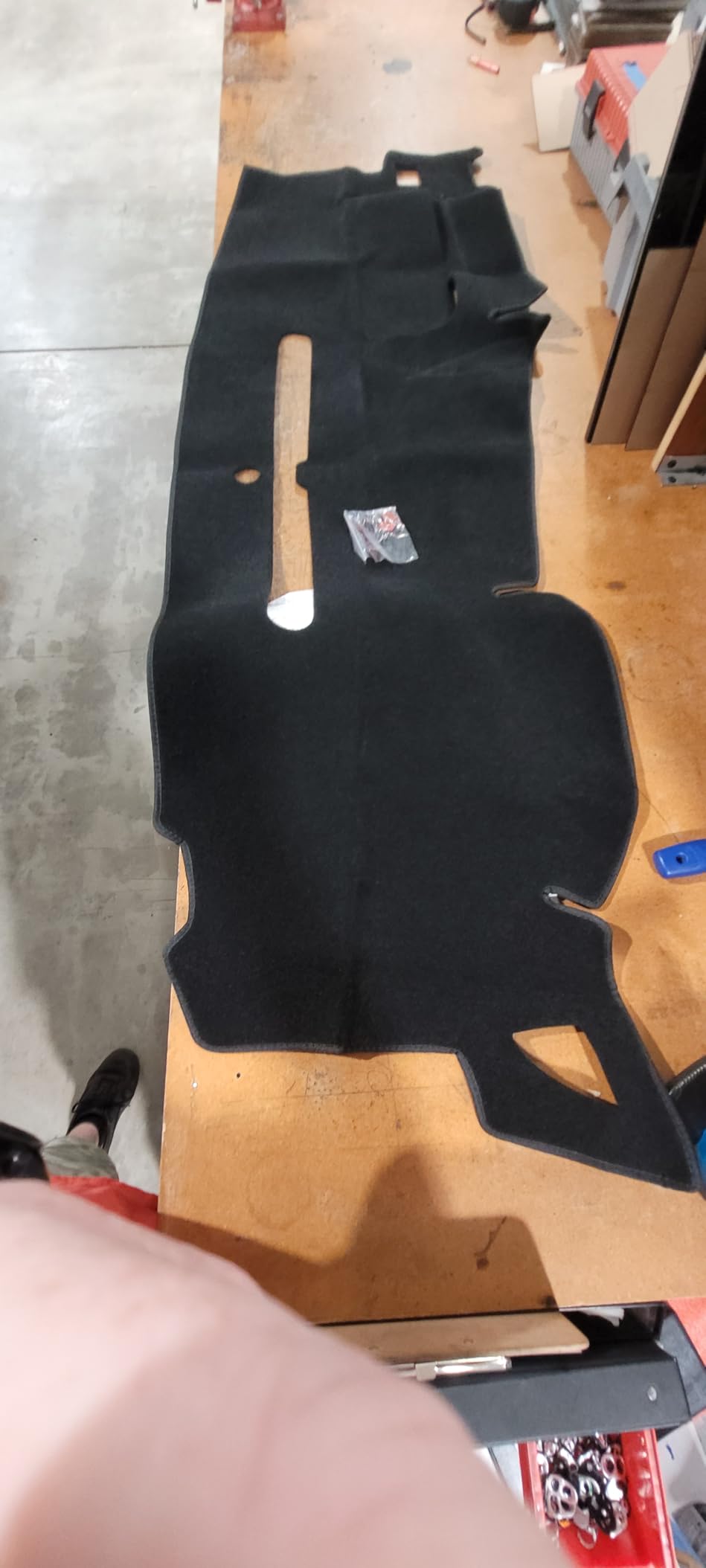 Black Dashboard Dash Board Cover Mat Carpet Compatible with 2007-2013 Chevrolet Silverado GMC Sierra customer photo 2