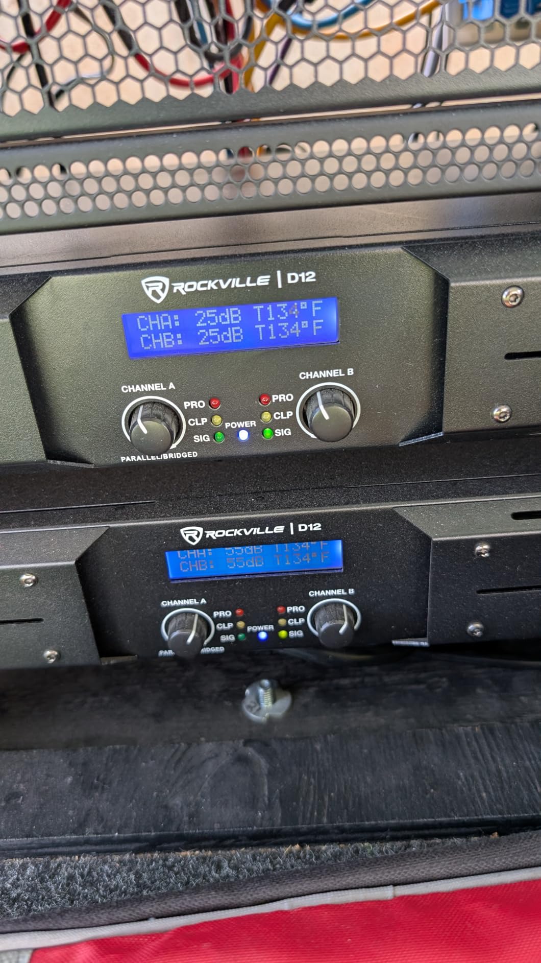 Rockville D12 2-Channel Class D Pro/DJ Rack Mount Power Amplifier | 5000W Peak / 1400W RMS, Stereo/Parallel/Bridge Modes, Crossover, Limiter, LCD, XLR/1/4