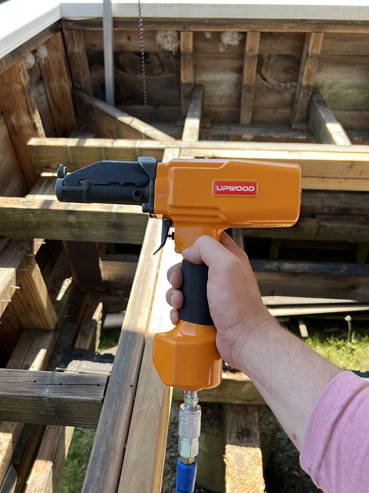 Air Nail Puller Nail Remover Pneumatic Denailer Tool for Recycled Wood Fence Pallet (Ideal for soft or medium-hard woods) customer photo 2