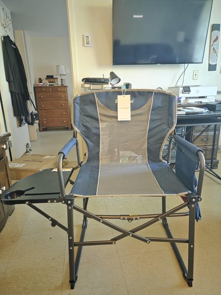 SUNNYFEEL Oversized Camping Chair Portable Directors Chairs with Side Table customer photo 1