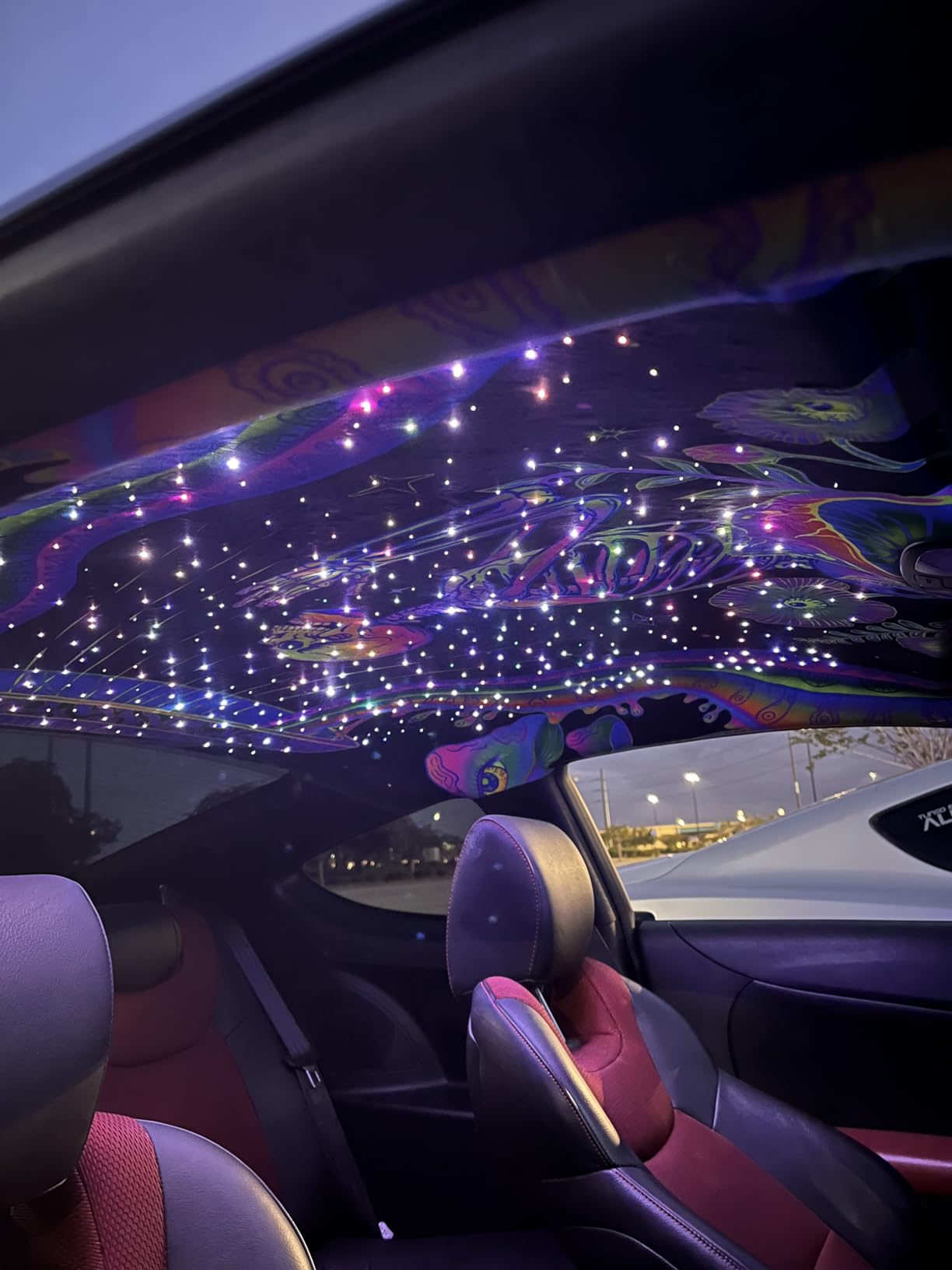 AKEPO Upgraded 16W Dual Head+Twinkle+Shooting Star Fiber Optic Lights Kit, Car Home Use RGBW Star Ceiling Sky Light APP Meteor Music Activated Light Engine+ 920pcs of Mixed Diameter Fibers 9.8ft/3m customer photo 1