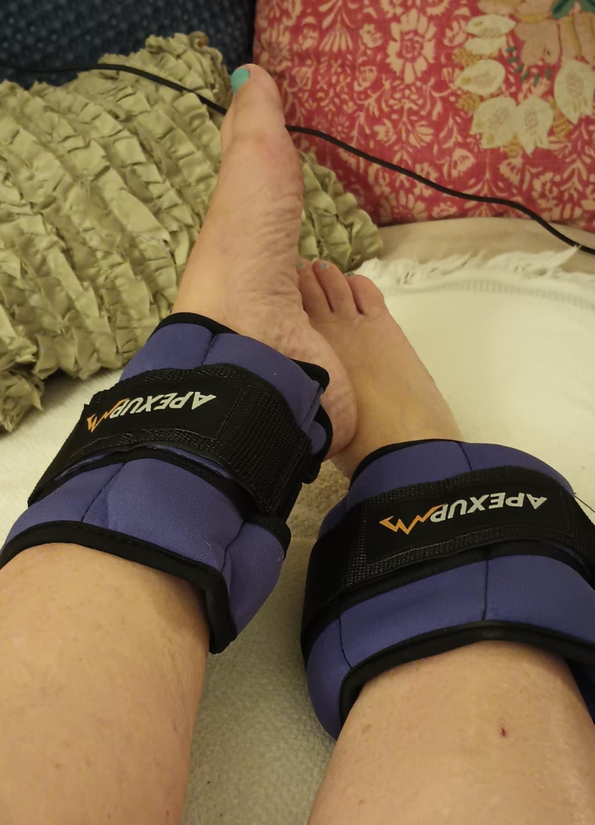 APEXUP Adjustable Ankle Weights for Women and Men, Modularized Leg Weight Straps for Yoga, Walking, Running, Aerobics, Gym, Physical Therapy customer photo 2