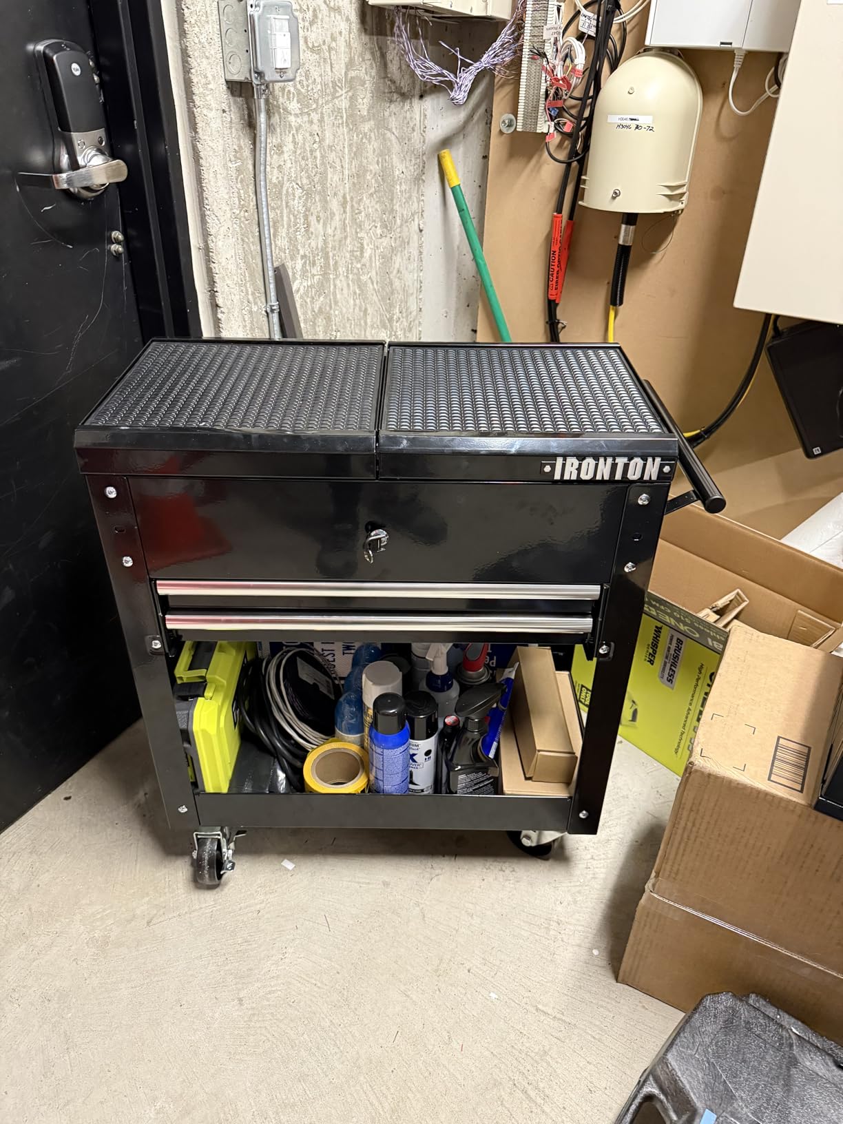Ironton Slide-Top Mobile Tool Chest, 4 Locking Drawers, Powder-Coat customer photo 2