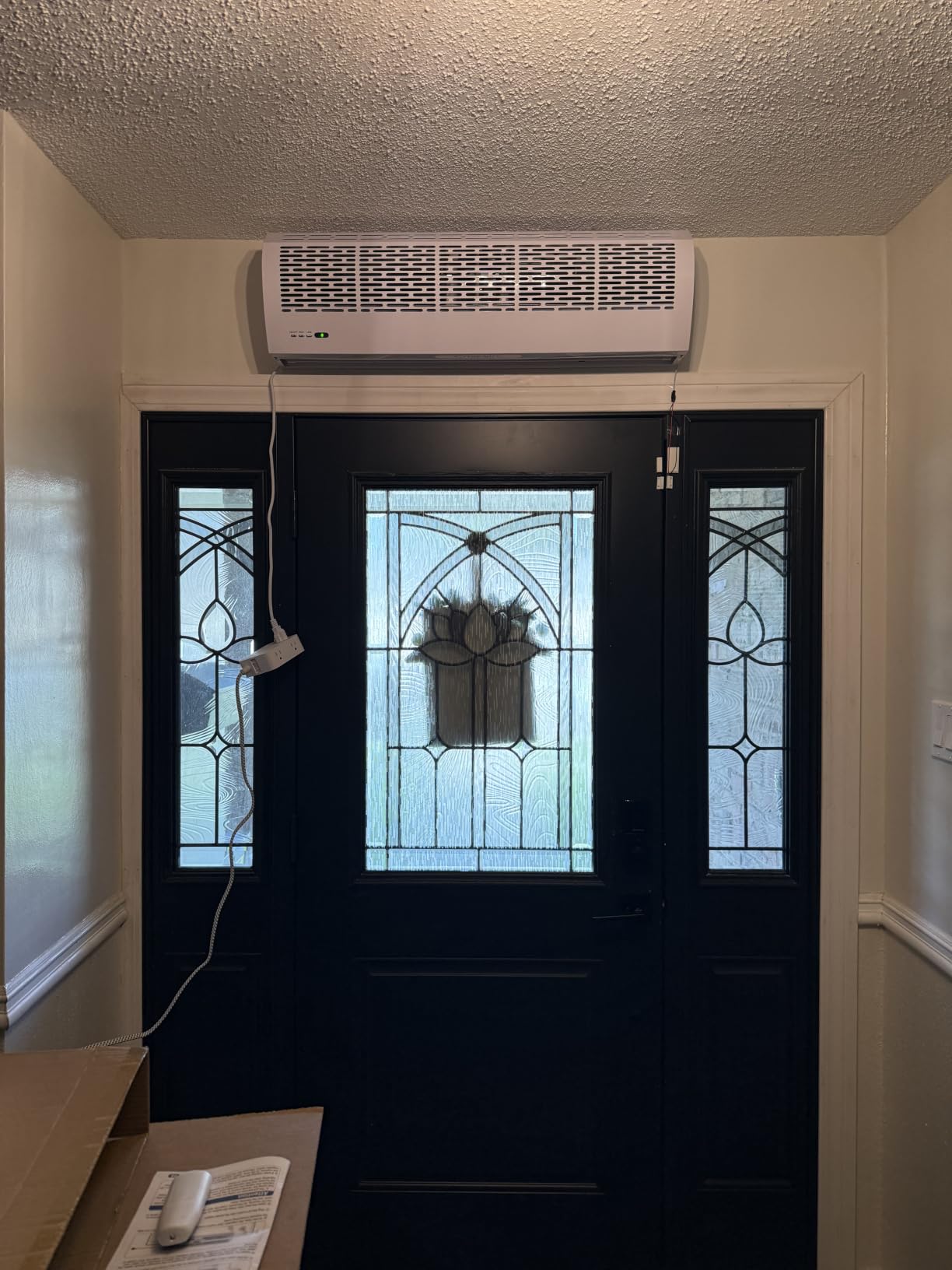 36 Inch Air Curtain Fan - Wall Mounted Air Door with Magnetic Door Switch, Dual Speed Control, 1527 CFM / 2559 FPM, Commercial Grade Indoor Fan for Doors - 180W, 110V customer photo 1