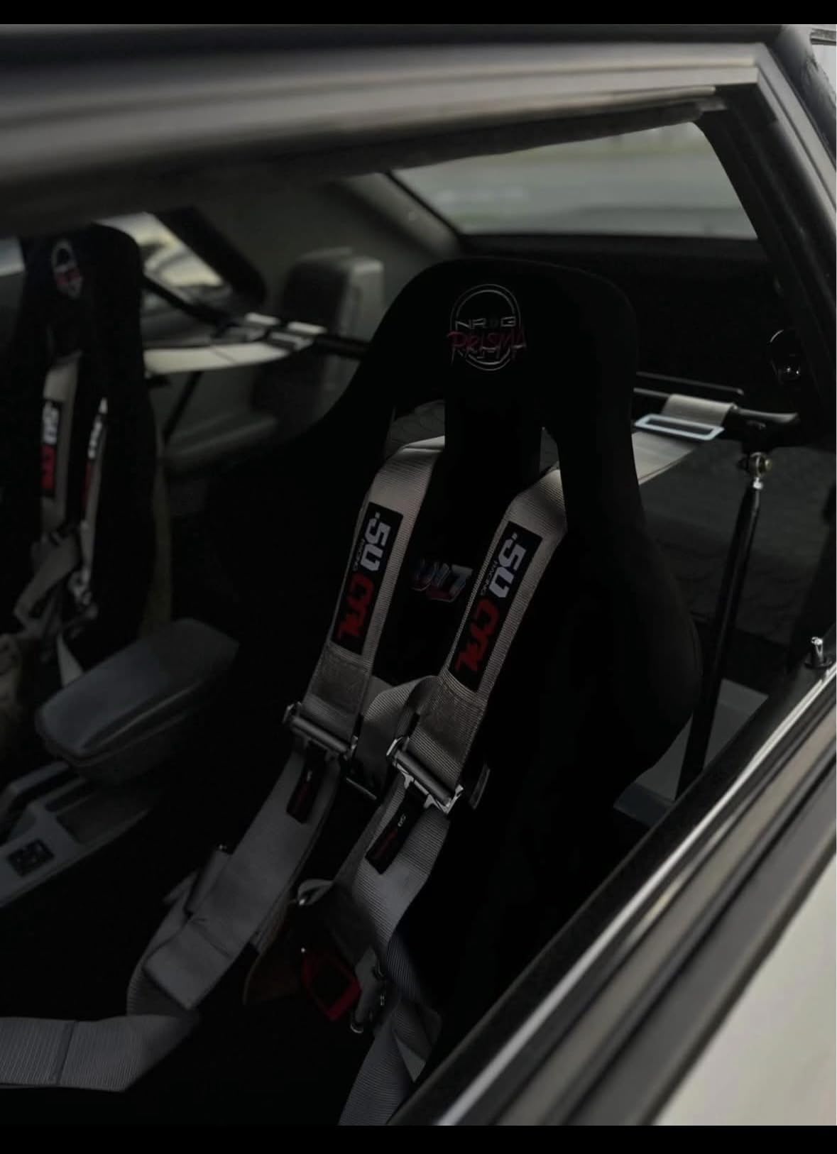NRG Innovations NRG-FRP-302BK-ULTRA Universal Fixed Back Bucket Racing Seat for 5-Point Harnesses, Size L, Black Seat Cover,24