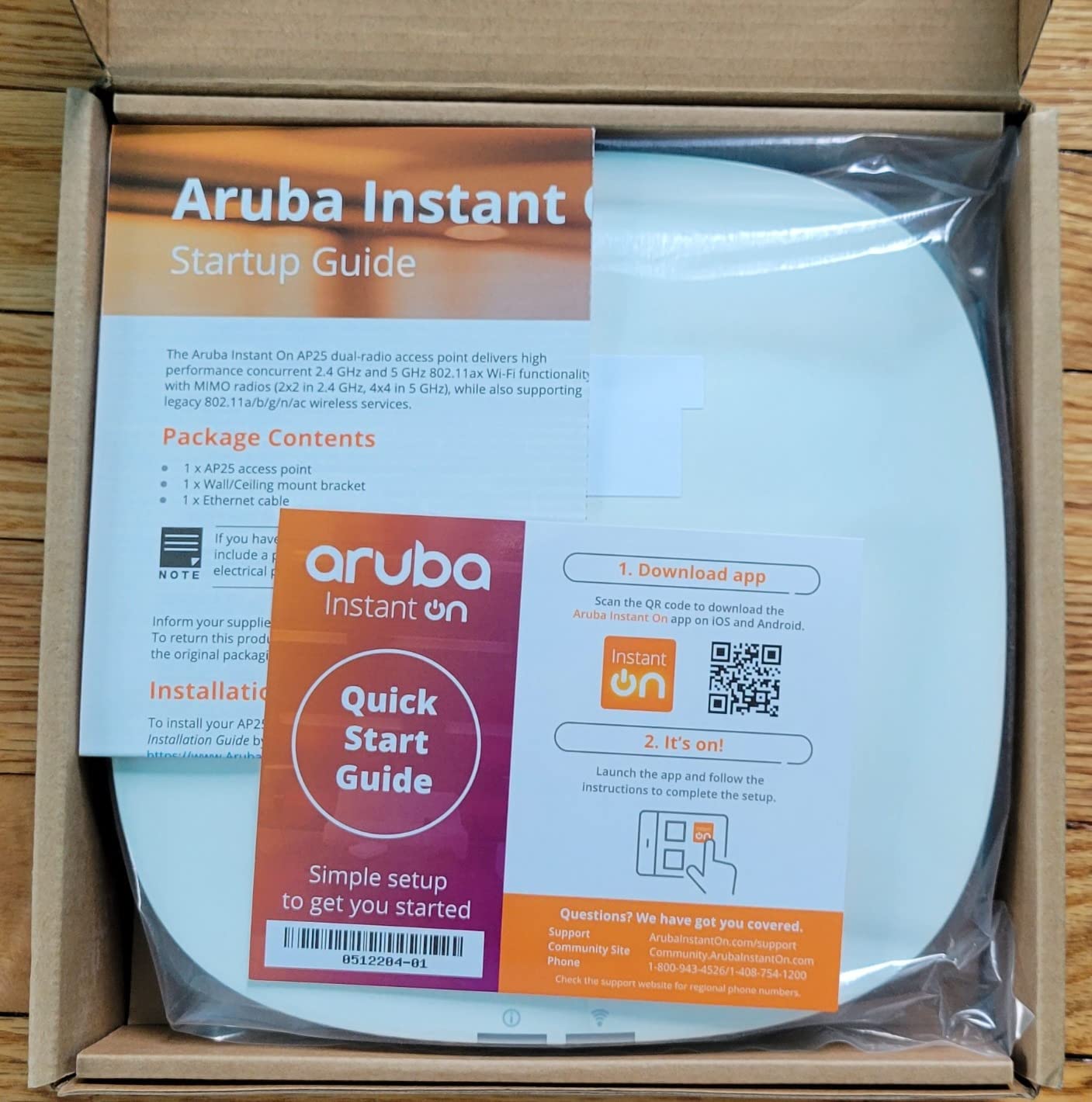HPE Networking Instant On Access Point AP25 4x4 WiFi 6 Indoor Wireless Access Point | Power Source Not Included | US Model (R9B27A) customer photo 2