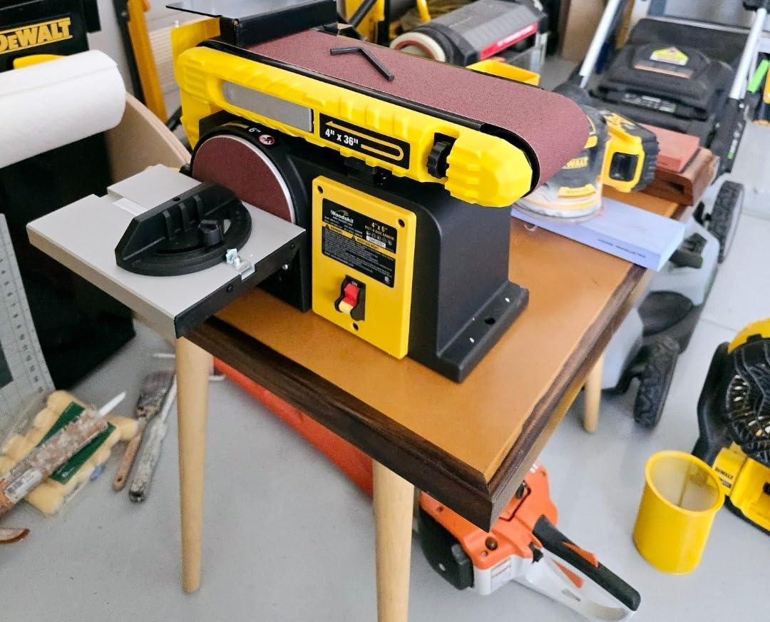 Woodskil 4.5A Belt Disc Sander Combo for Woodworking,4x36