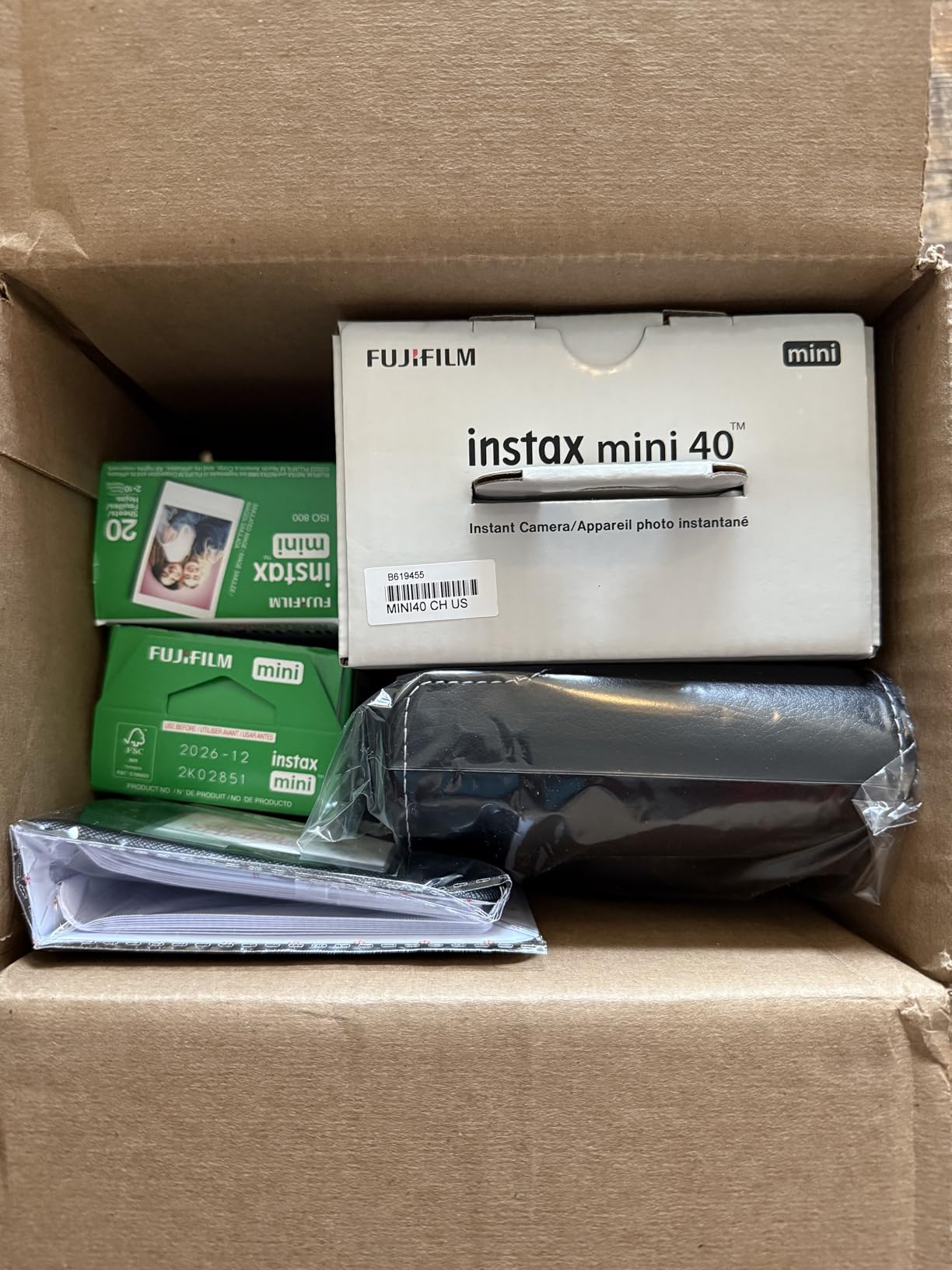 Fujifilm Instax Mini 41 Instant Camera Vintage Black. + Fujifilm Value Pack (40 Sheets) + Shutter Accessories Bundle, Includes Vintage Style Compatible Carrying Case, Black Photo Album 64 Pockets customer photo 1