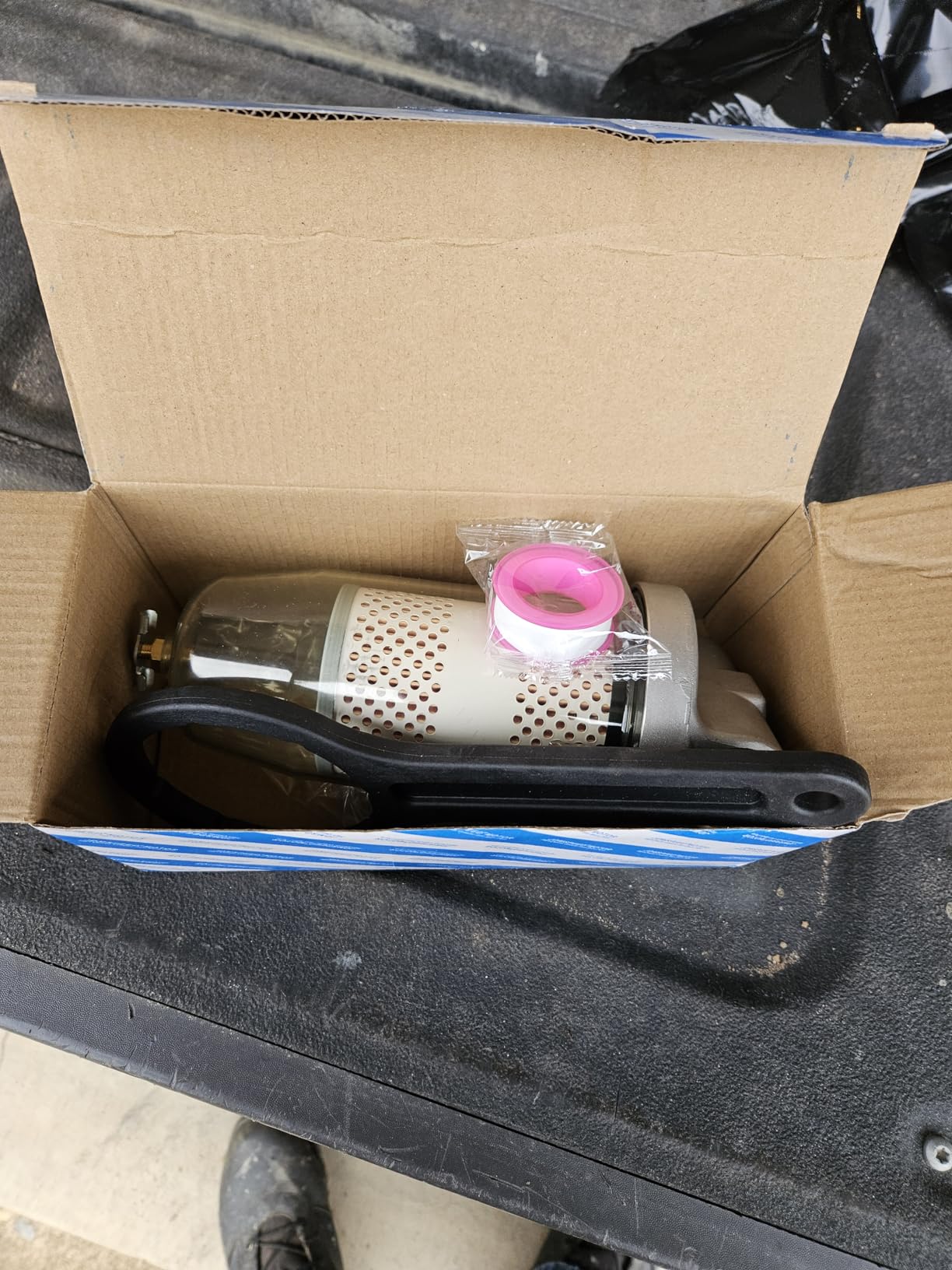 DICMIC 496 Fuel Tank Filter Assembly with Wrench Replacement for Gasoline and Diesel Water Separate 30 Micron Max 25 Gpm 150 Psi with 1” NPT Top Cap Replace# B10-AL customer photo 2