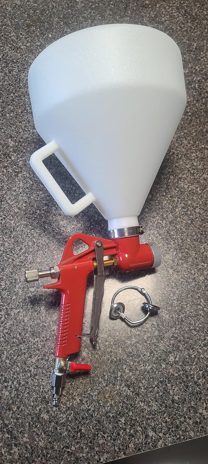 Drywall Texture Sprayer,Air Texture Gun 1.5 Gallon with 3 Nozzle (4.0mm/6.0mm/8.0mm) for Orange Peel Knockdown (Red) customer photo 2