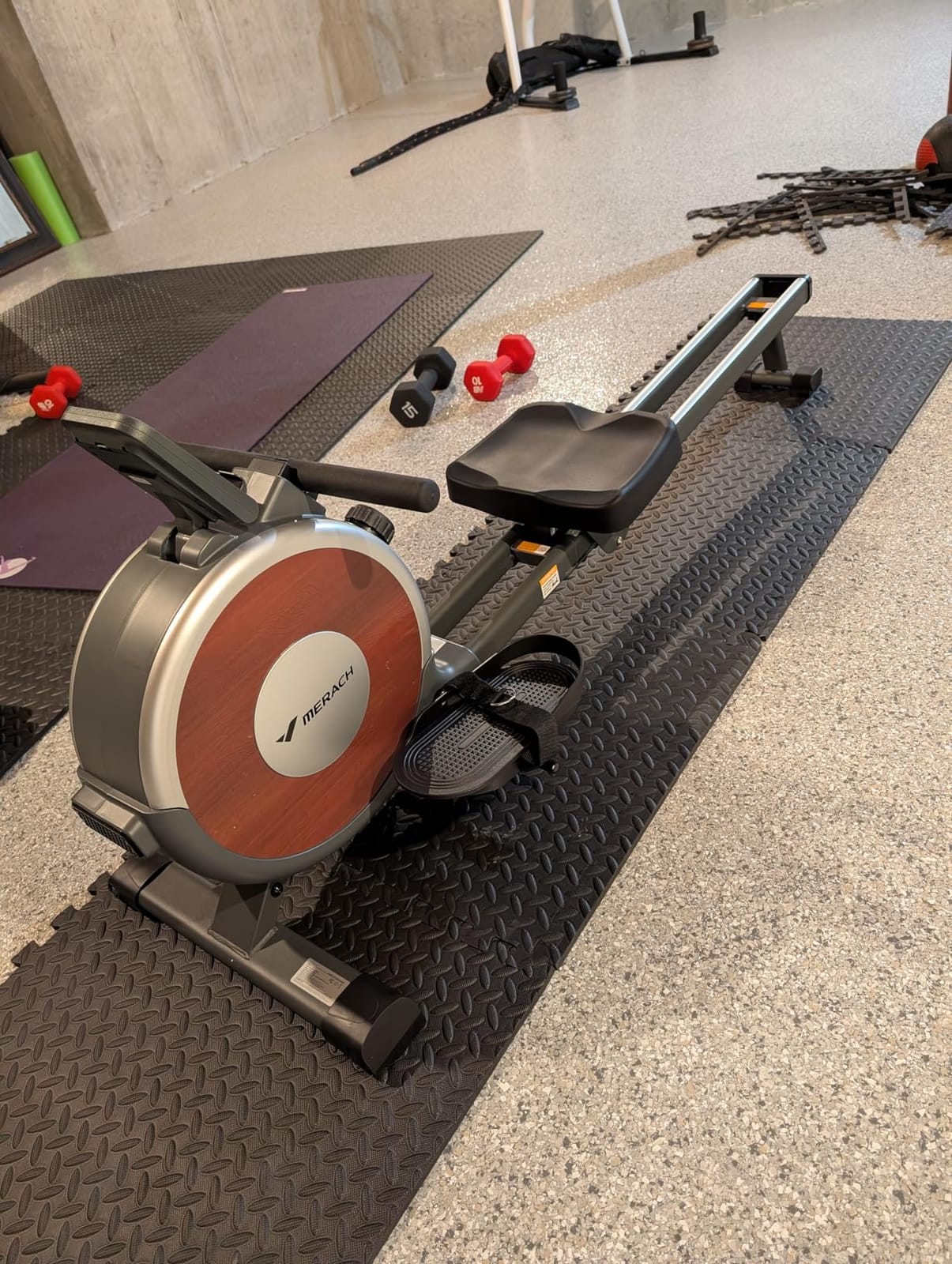 Merach Q1S Magnetic Rowing Machine Indoor, Dual Slide Rail, Quiet & Smooth customer photo 2