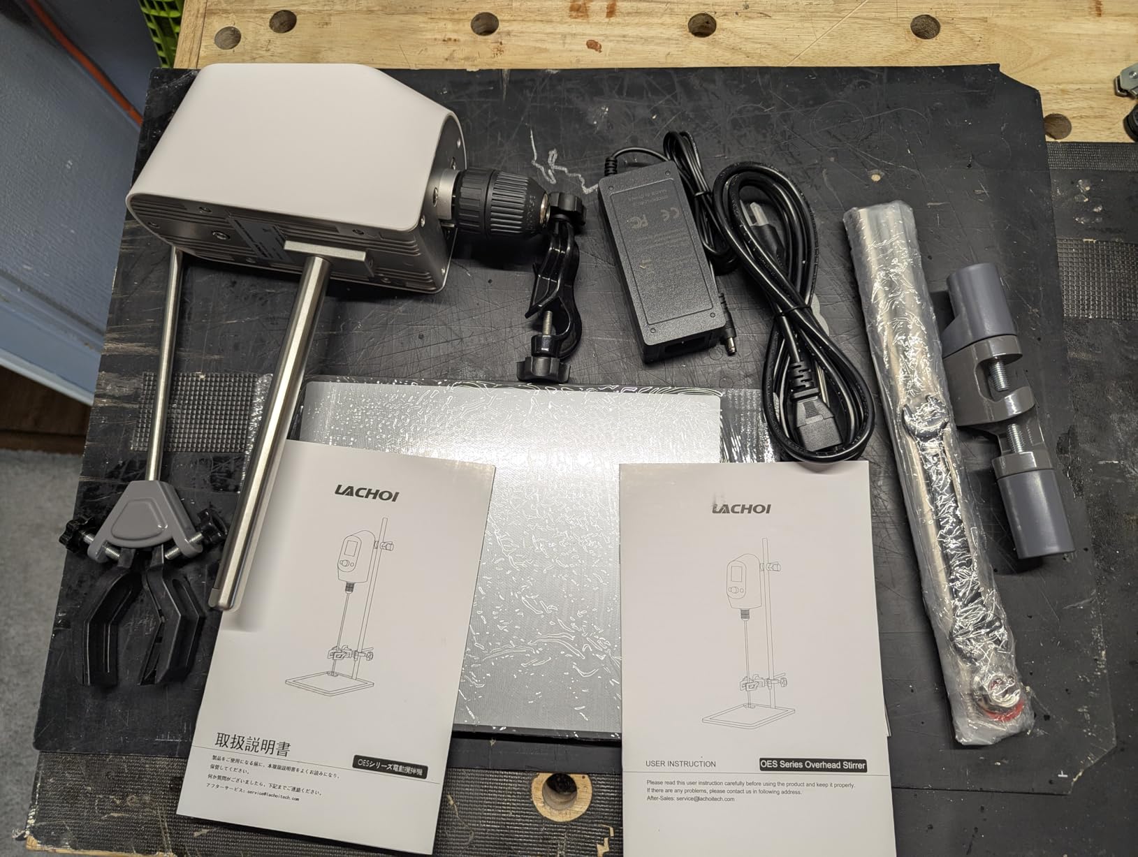 Electric Overhead Stirrer Mixer Lab LCD 2000RPM Timing 20L 10000mPas customer photo 2