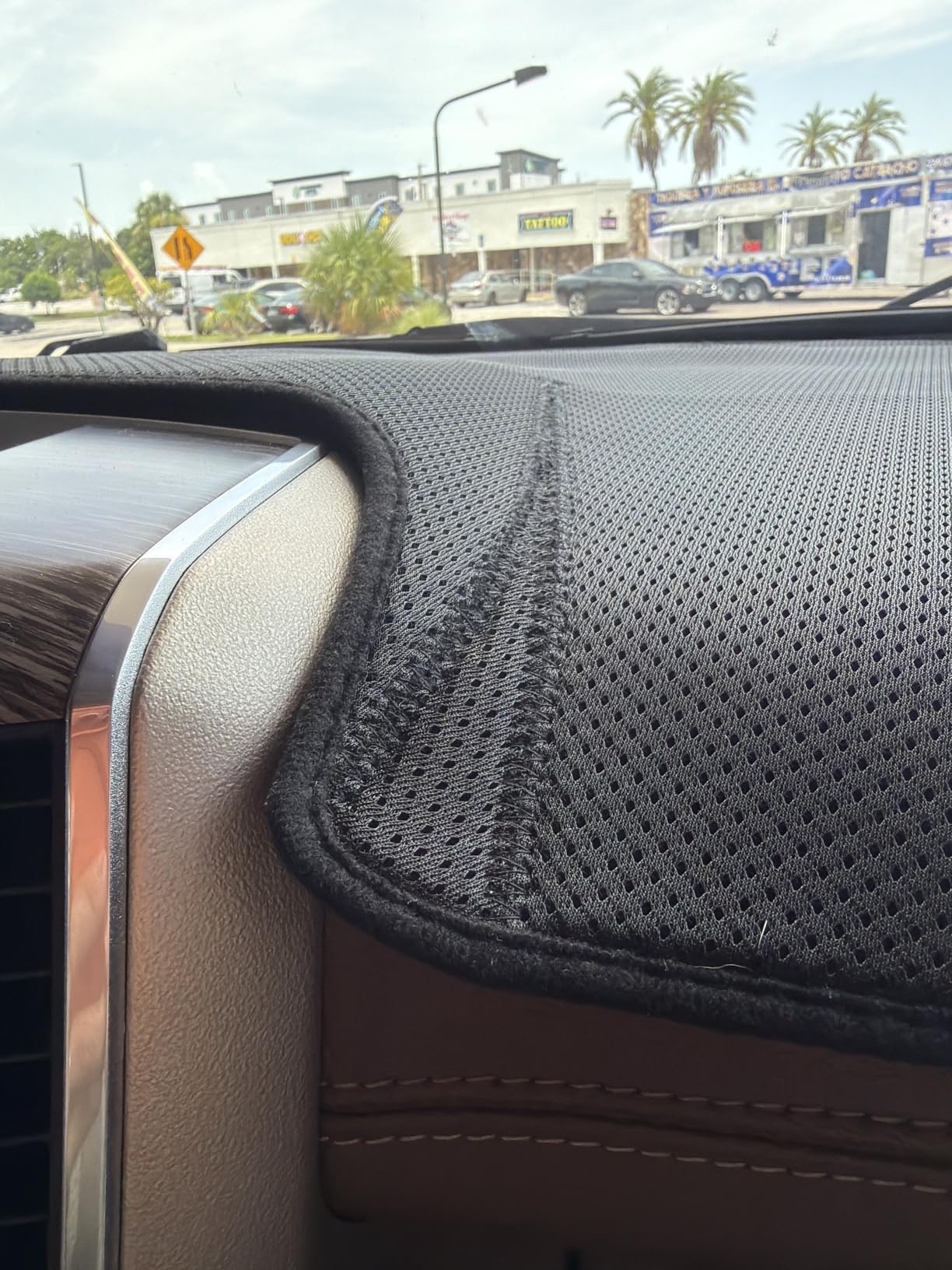 FIILINES Dash Cover for 2022-2024 2025 2026 Toyota Tundra, Dashboard Mat Exact Fit for Tundra Interior Accessories Dashboard Pad Carpet Dash Mat Sunshade Non-Slip Polyester Protector No Glare Black customer photo 1