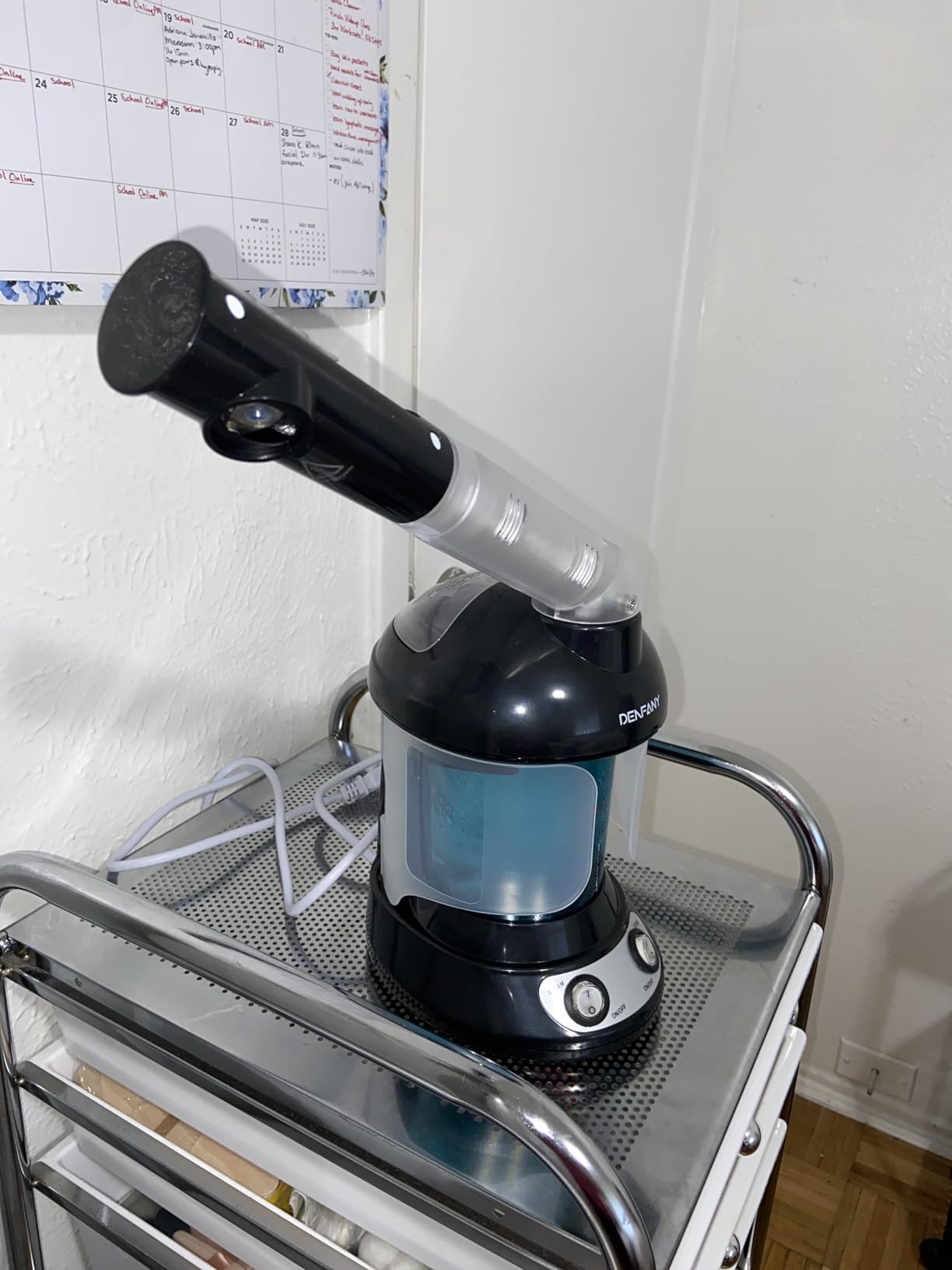 DENFANY Facial Steamer with Ozone Extendable 360° Arm - for Home or Salon | Deep Hydration, Skin Refresh, Adjustable Mist Angle, 300ml Tank, Easy to Clean, Use Sitting or Lying Down customer photo 2