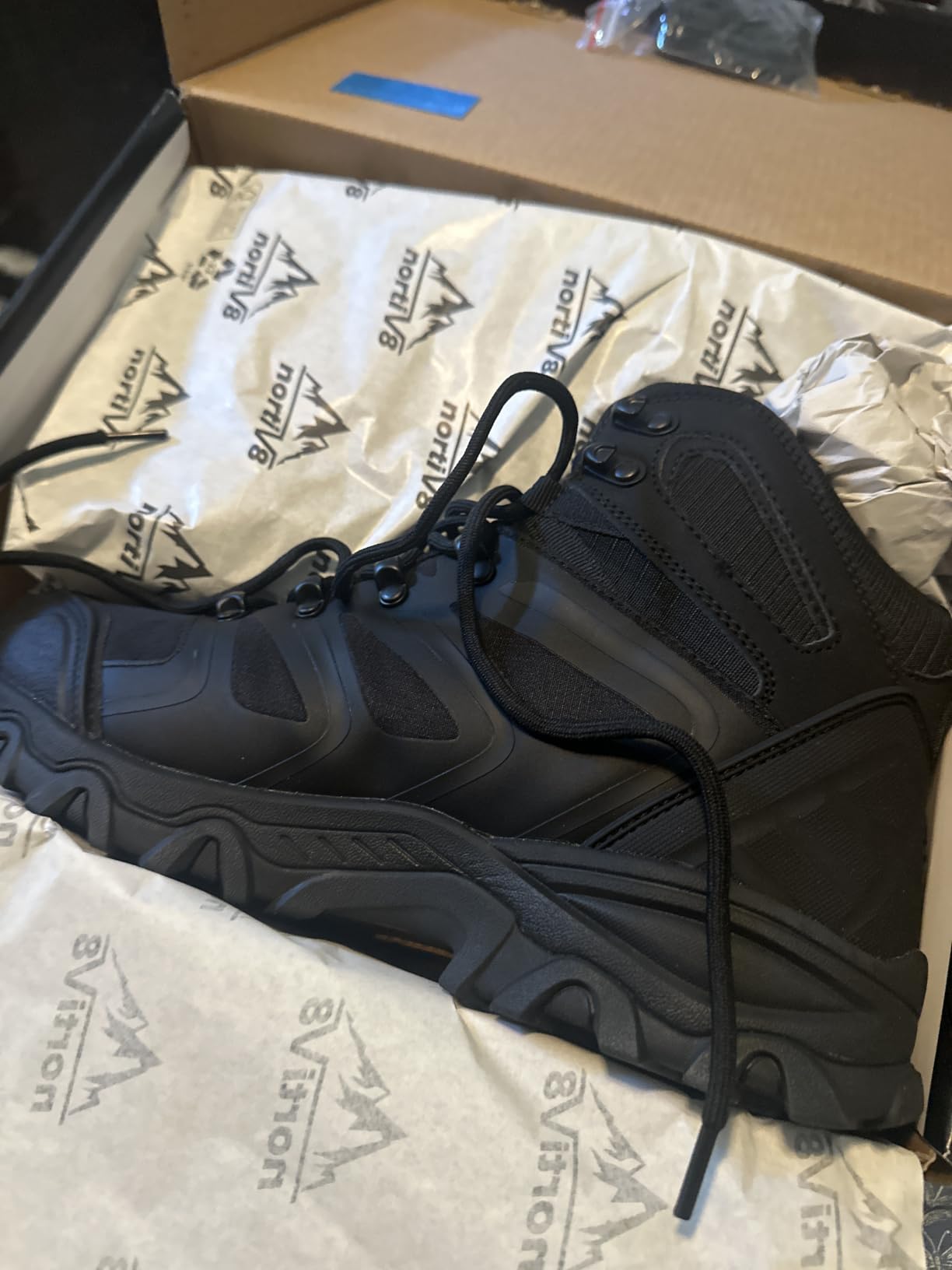 NORTIV 8 Men's Ankle High Waterproof Hiking Boots customer photo 1