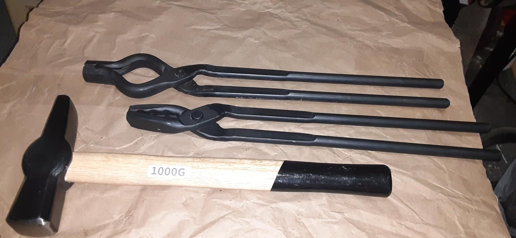 Blacksmith Hammer & Forge Tools Kit - Starter Beginner Making Knife Kit With Anvil, Wolf Jaw Tongs & V-bit Tongs customer photo 1