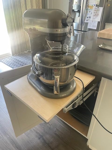 Mixer Lift for Cabinet-Appliance Lift-Heavy Duty Appliance Lift Assist Kitchen Cabinet Mechanism with Soft-Close for Small Kitchen Appliances, Zinc customer photo 2