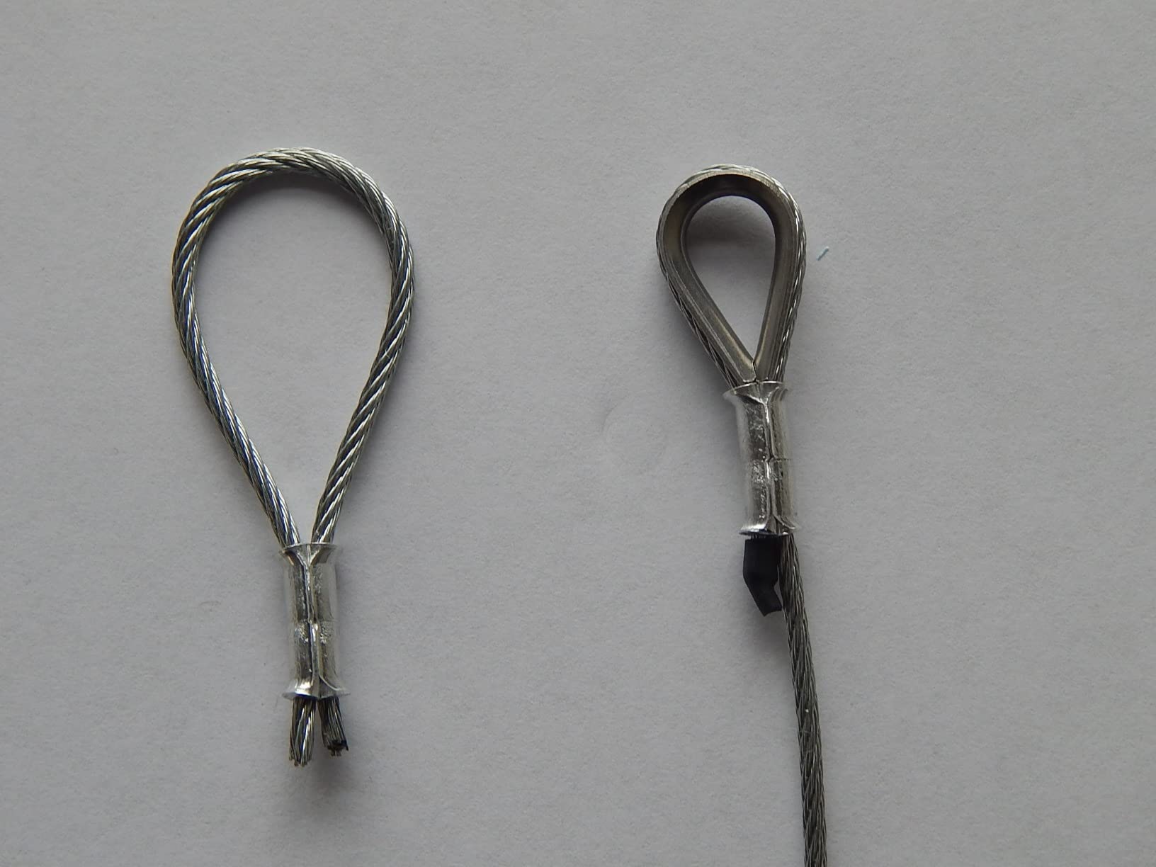 Twidec/240PCS 304 Stainless Steel Wire Rope Cable Thimbles and Aluminum Crimping Loop Sleeve 3/64''-5/32