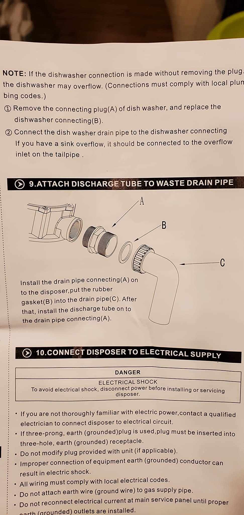 Trifecte Pro 3/4 HP Garbage Disposals with Sound Reduction,Food Waste Coutinuous Feed Garbage Disposal with Power Cord, Dishwasher Hook Up customer photo 2