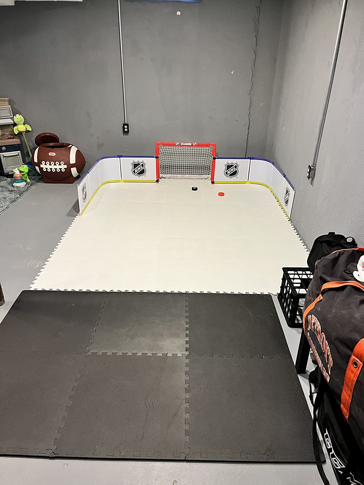 Potent Skate-Able Synthetic Ice Tiles - Safe for Skates, Expandable Hockey Training Surface, Easy to Assemble customer photo 2