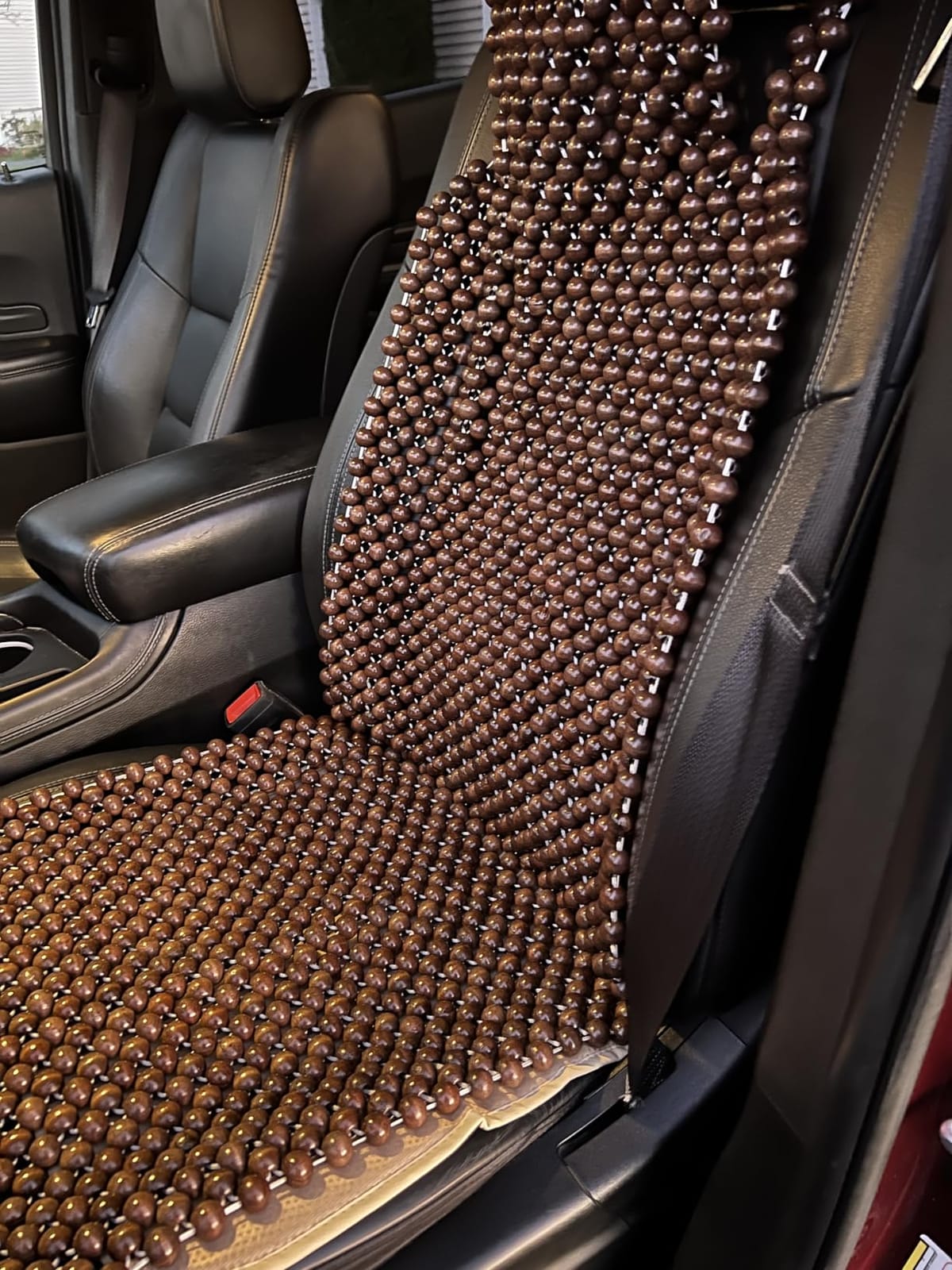 Extra Large Natural Wood Beaded Seat Cover Massaging Cooling Cushion for Truck, Trailer, Van customer photo 2