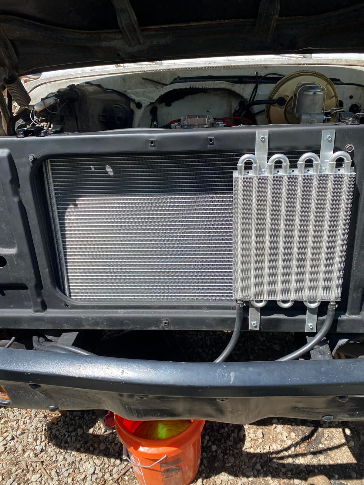 A-Premium Transmission Oil Cooler, Universal Aluminium 8 Pass Tube and Fin, Oil Cooler Kit with Hose Mounting Kit customer photo 2
