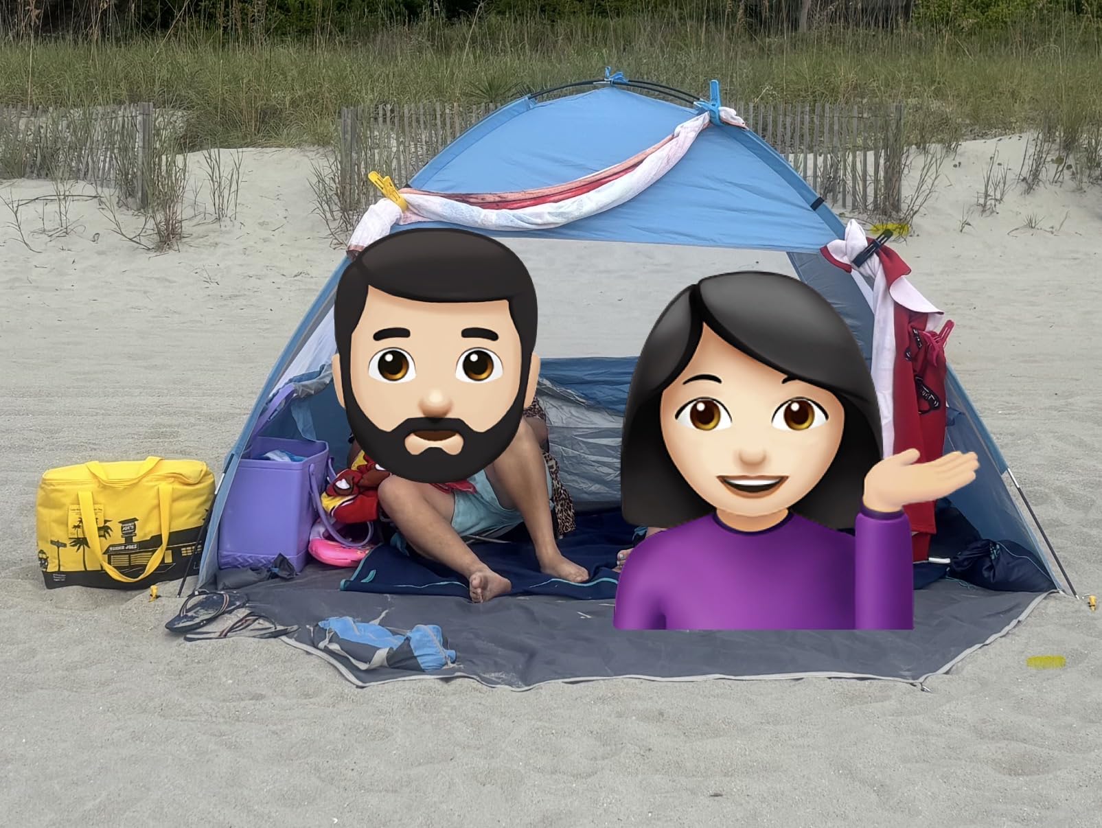 Gorich Beach Tent Sun Shelter for 3/4/6/8/10 Person with UPF 50+ UV Protection, Lightweight & Easy Setup Beach Shade Canopy, Portable Beach Shade Tent Beach Cabana customer photo 2