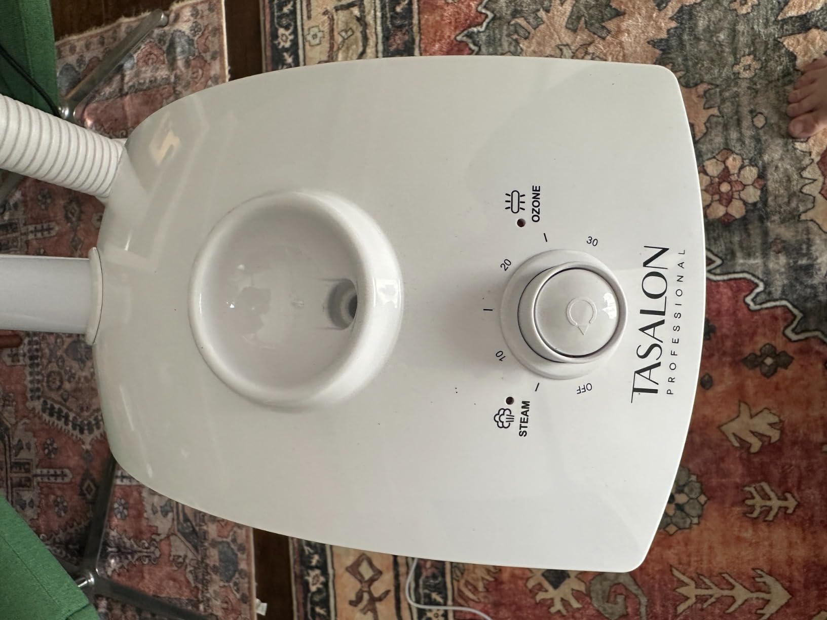 TASALON Professional Facial Steamer Tools for Esthetician, Skin Care and Deep Cleaning, 2 in 1 Face Machine with 3X Magnifying Foldable Arm, Ozone Face Steamer for Facial, Hot Mist Skincare, White customer photo 2