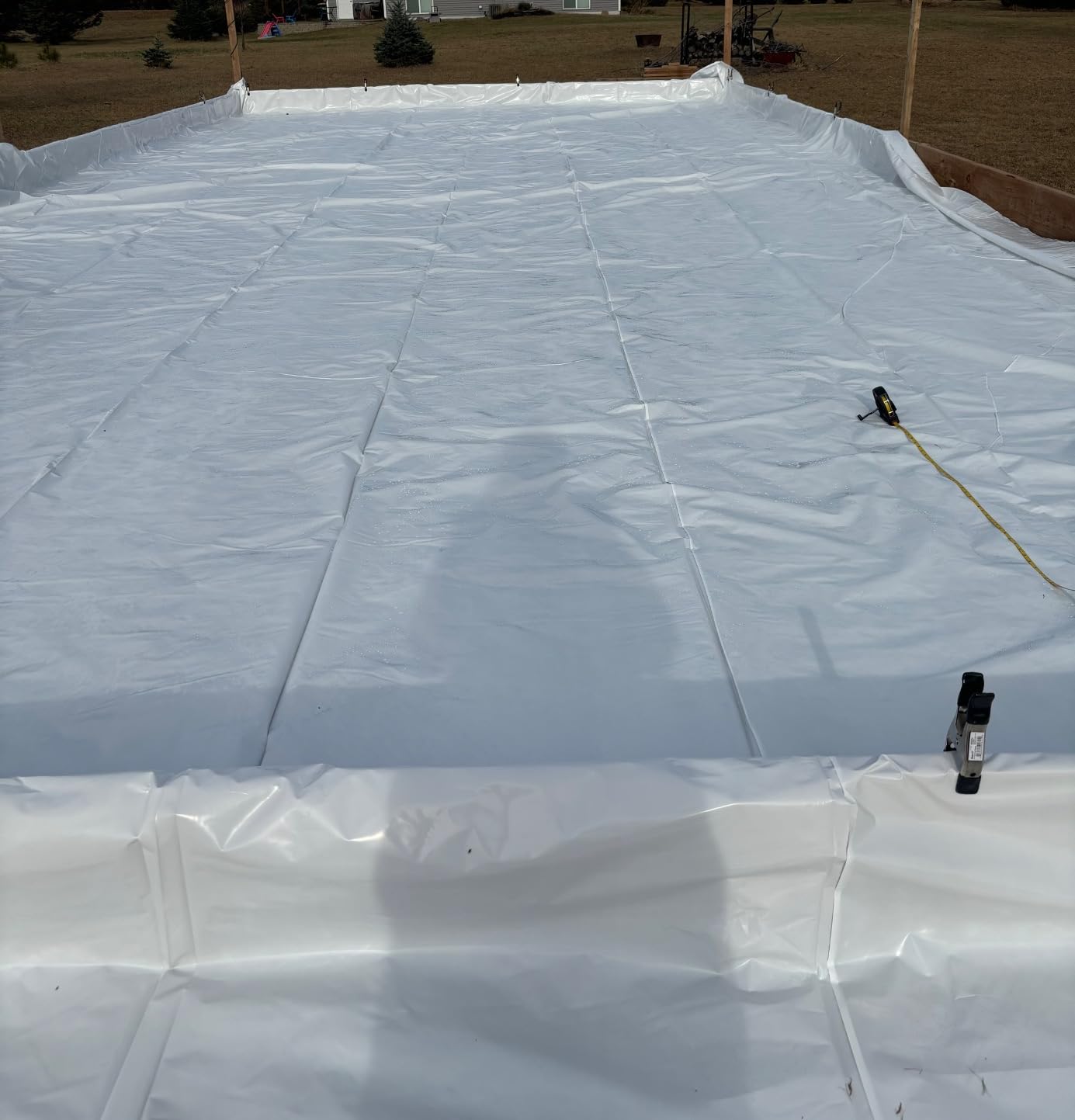 Iron Sleek - White Plastic Ice Rink Liner - 6 Mil - Backyard Ice Rink Kit Liner, Ice Skating Rink for Backyard, Ice Rink Liner for Backyard customer photo 2