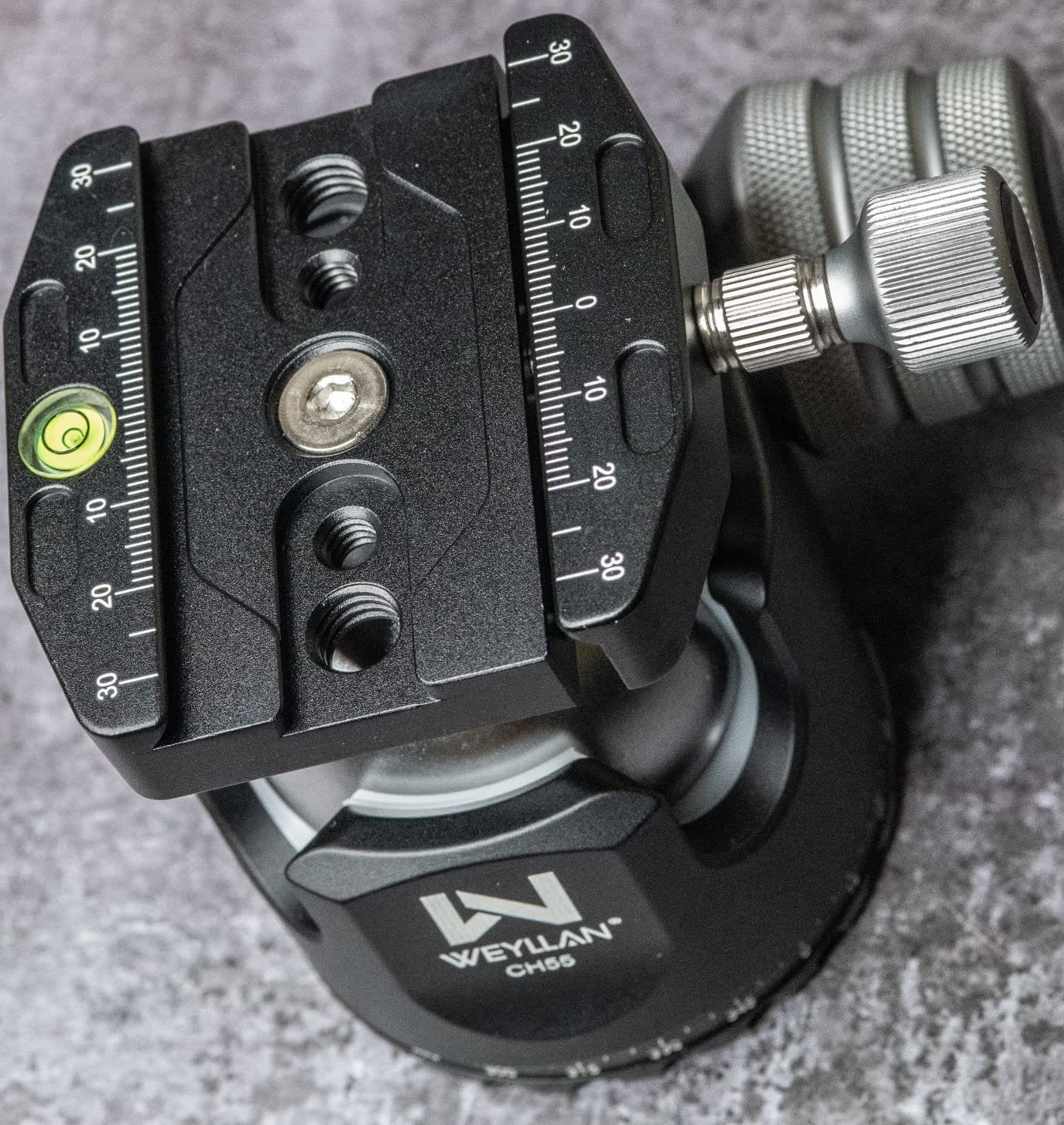 Low Profile Ball Head 55mm Tripod Ball Head Panoramic Tripod Head, CNC All Metal Tripod Camera Head for Tripods, WEYLLAN CH55 with Mlok Rail Arca Swiss Quick Release Plate, Max Load 88lbs/40kg customer photo 2