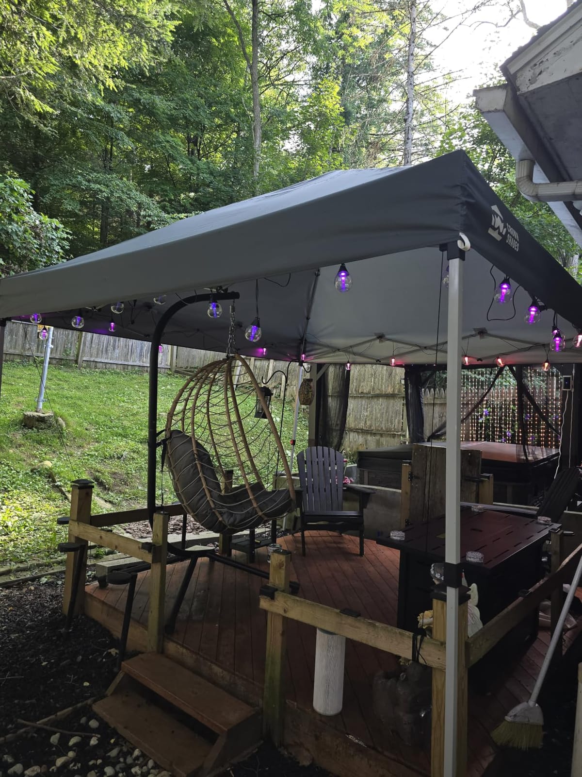 CROWN SHADES 10x10 Pop Up Canopy Tent with One Push Setup, Forest Green | Patented CenterLok, Easy Outdoor Sun Shade for Events, Parties, Camping - Gazebo with STO-N-Go Cover Bag, Silver-Coated Top customer photo 2