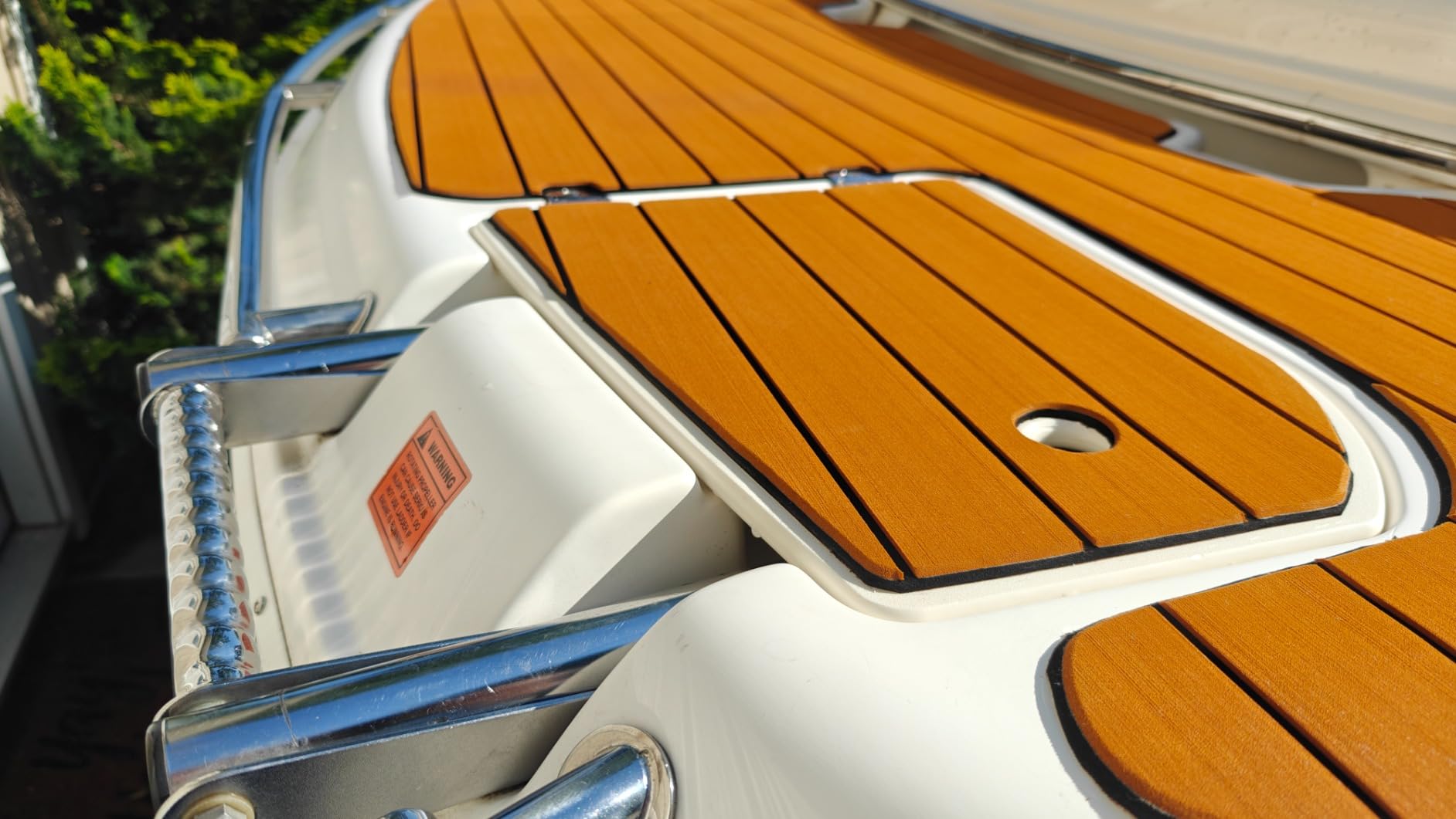 OCEANBROAD Boat Flooring 96''x16.8''/28.8''/36''/45.6'' | with 3M Adhesive Backing Non-Slip Eva Foam Marine Boat Decking Sheet For Motor Pontoon Jon Boats RV Floor customer photo 1