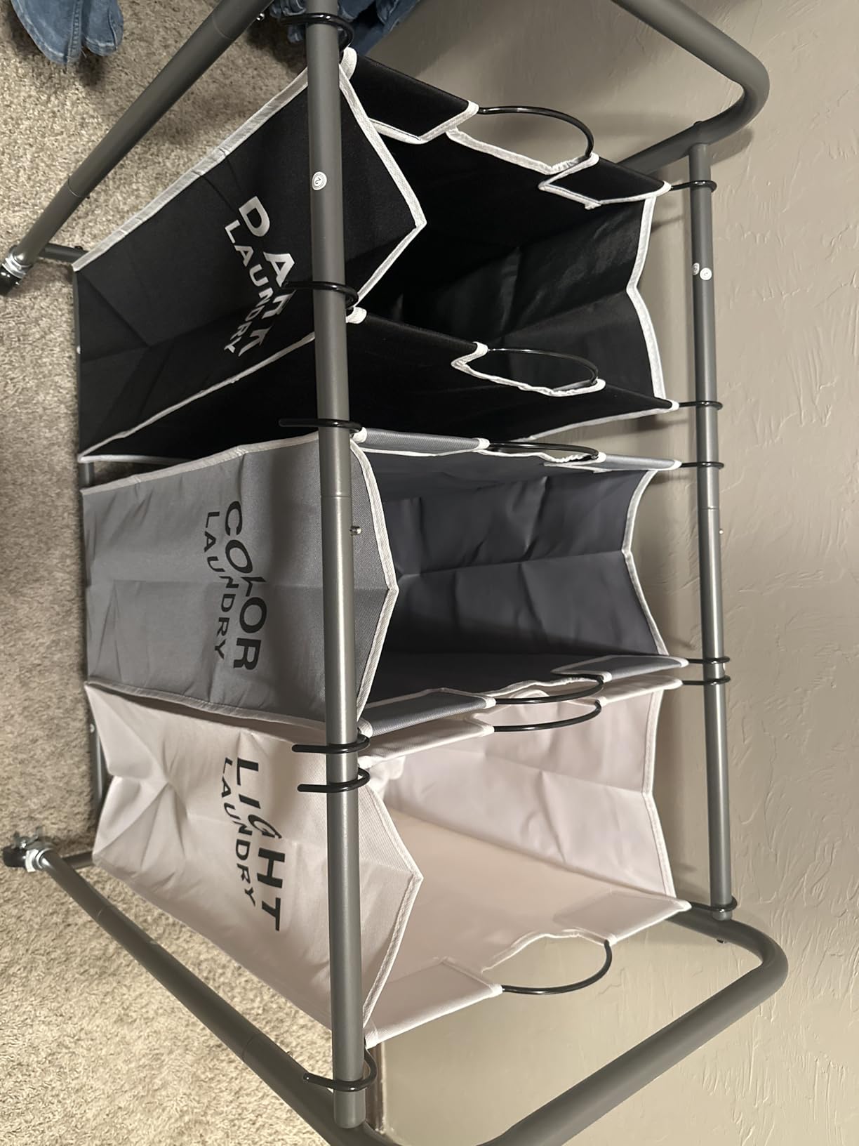 ROMOON Laundry Sorter Hamper 3 Section, Divided Laundry Basket Organizer customer photo 1