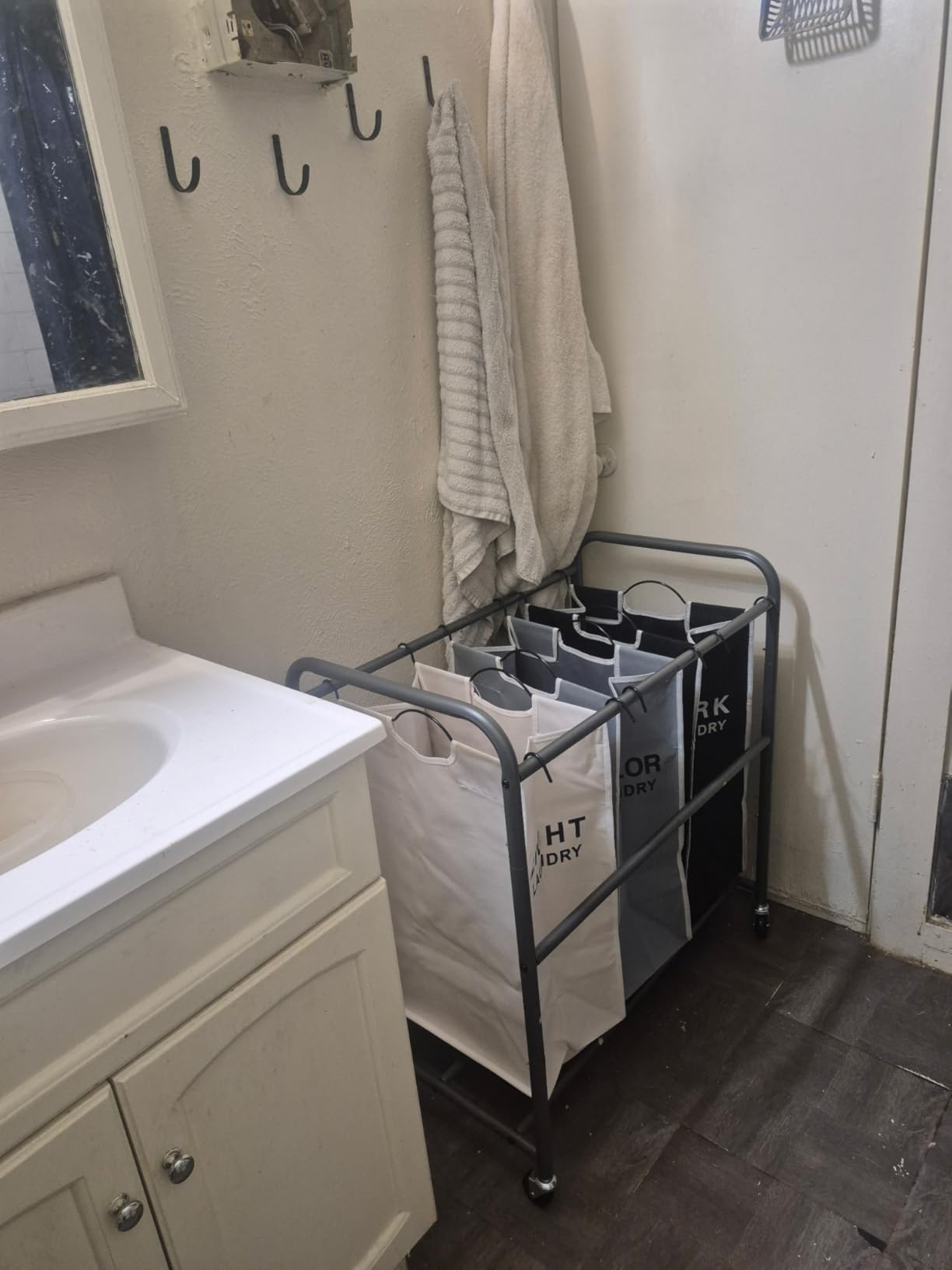 ROMOON Laundry Sorter Hamper 3 Section, Divided Laundry Basket Organizer customer photo 2