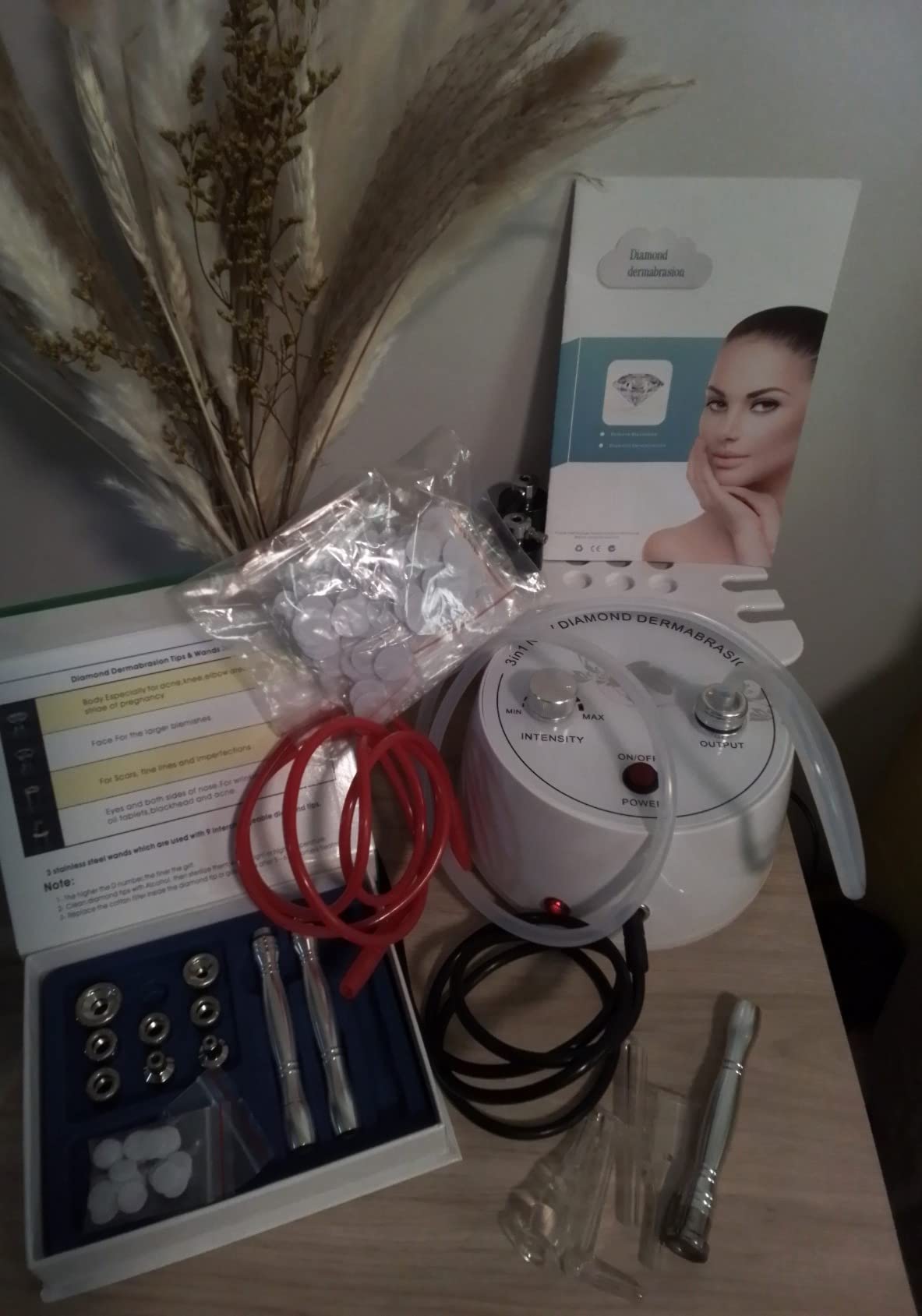 3 in 1 Diamond Microdermabrasion Machine, Professional Microdermabrasion Device with Vacuum Spray, Beauty Facial Skin Care Dermabrasion Equipment for Salon Personal Home Use customer photo 2