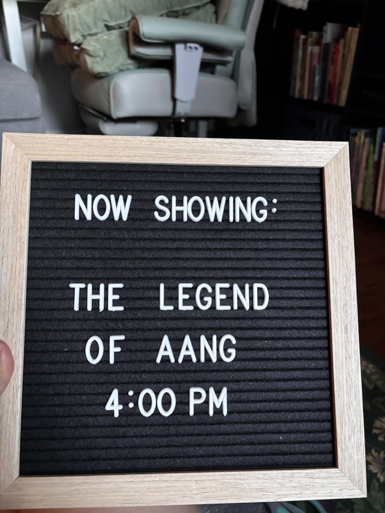 Veskaoty Felt Letter Board with 294 Letters, 10 x 10 Inch, Black & Wood customer photo 1