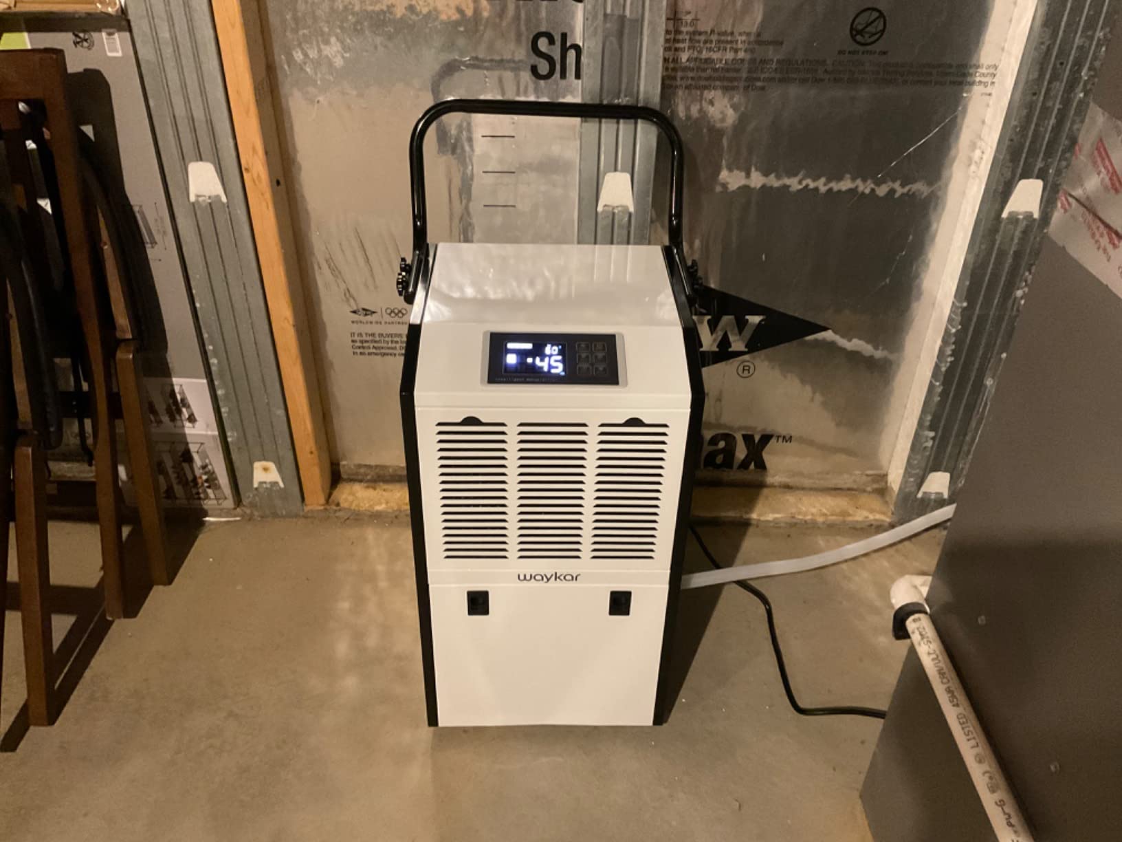 Waykar 155 Pints Large Commercial Dehumidifier with Drain Hose and Water Tank, Industrial Dehumidifier in Large Space up to 8000 Sq. Ft for Home, Basements, Whole House, Library customer photo 2