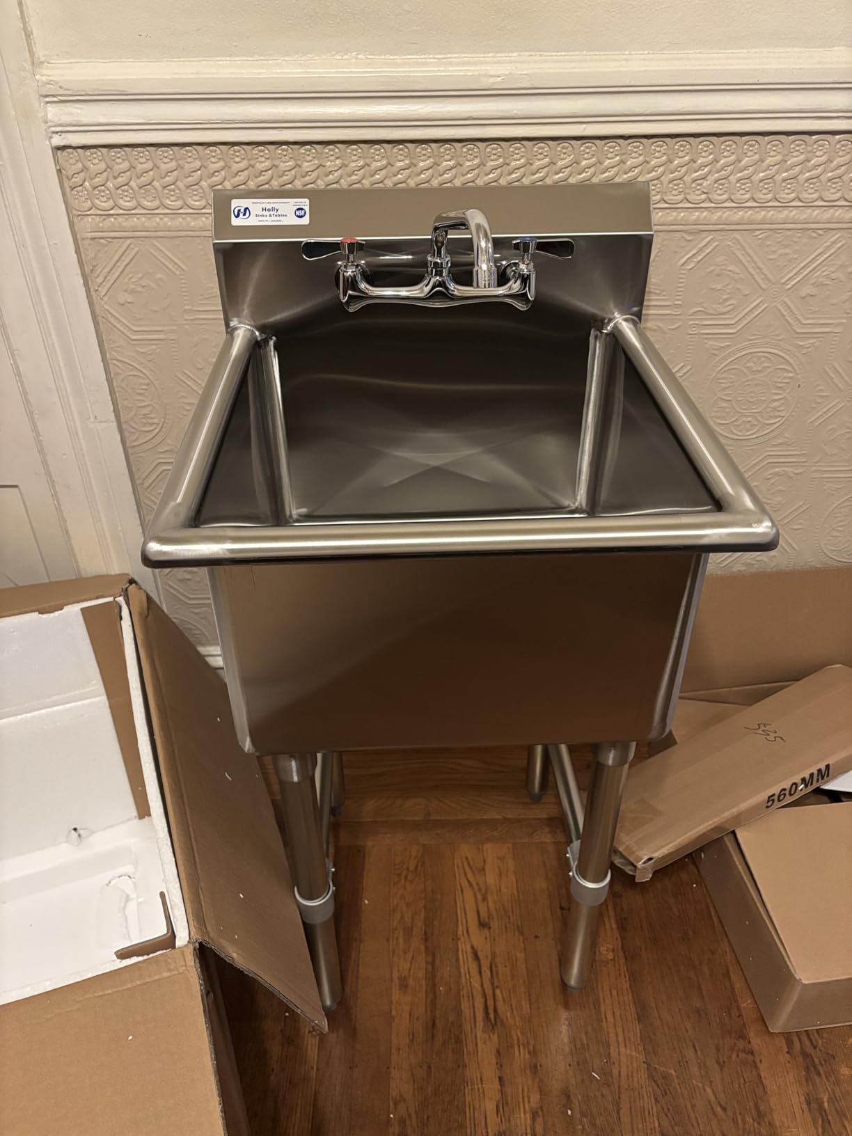 HALLY Utility Sink of Stainless Steel Commercial NSF Prep Laundry Hand Sink | 8