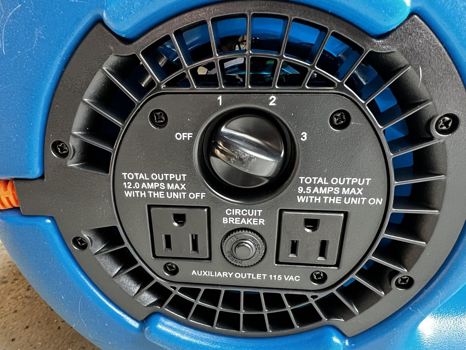 BlueDri Max Storm 25 1/4 HP, 900 CFM Air Mover Blower Fan for Water Damage Restoration Carpet Dryer Floor Home and Plumbing Use, Blue, BD-MS25, Large customer photo 1