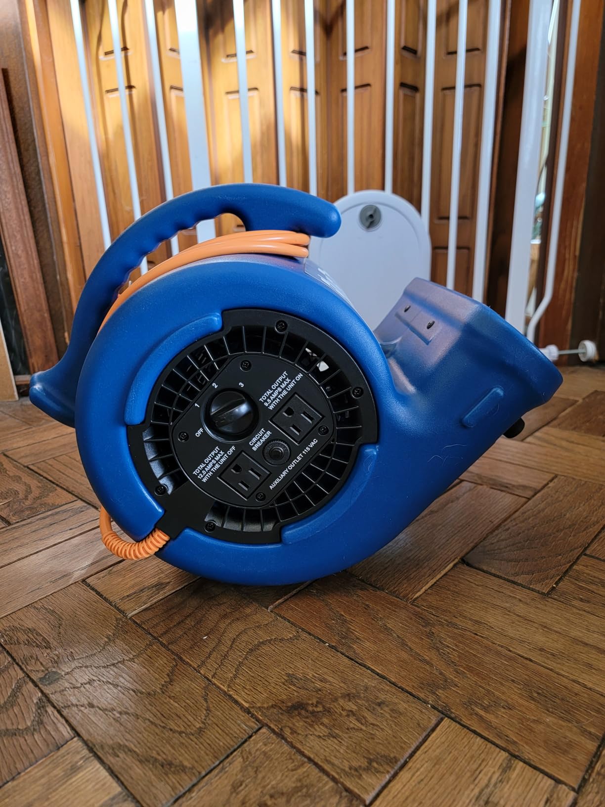 BlueDri Max Storm 25 1/4 HP, 900 CFM Air Mover Blower Fan for Water Damage Restoration Carpet Dryer Floor Home and Plumbing Use, Blue, BD-MS25, Large customer photo 2