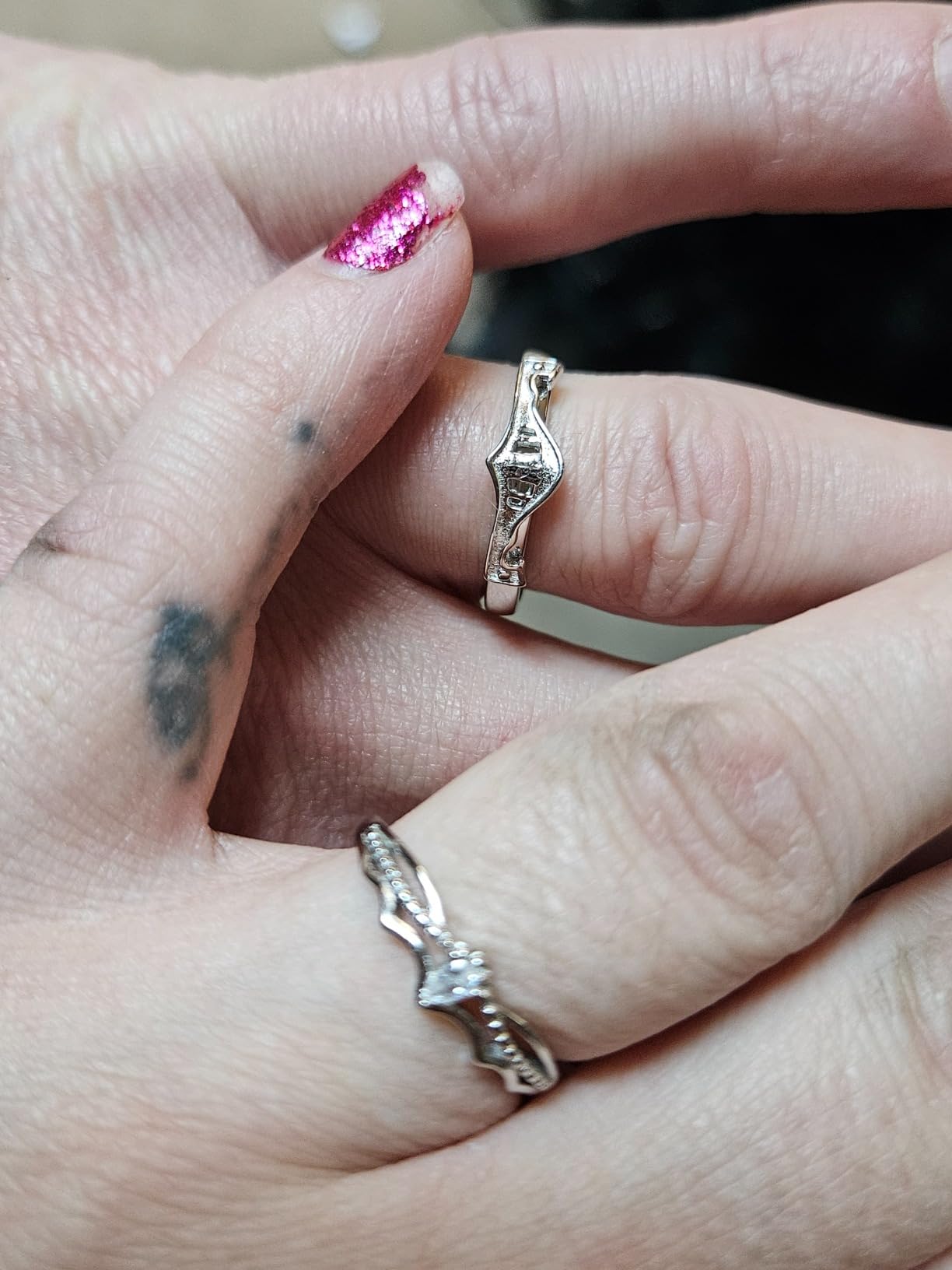 Princess and Knight Couple Ring Promise Love Matching Sets S925 Sterling Silver Imitation Crystal Wedding Engagement Open Rings for Women Men Romantic Lover customer photo 1