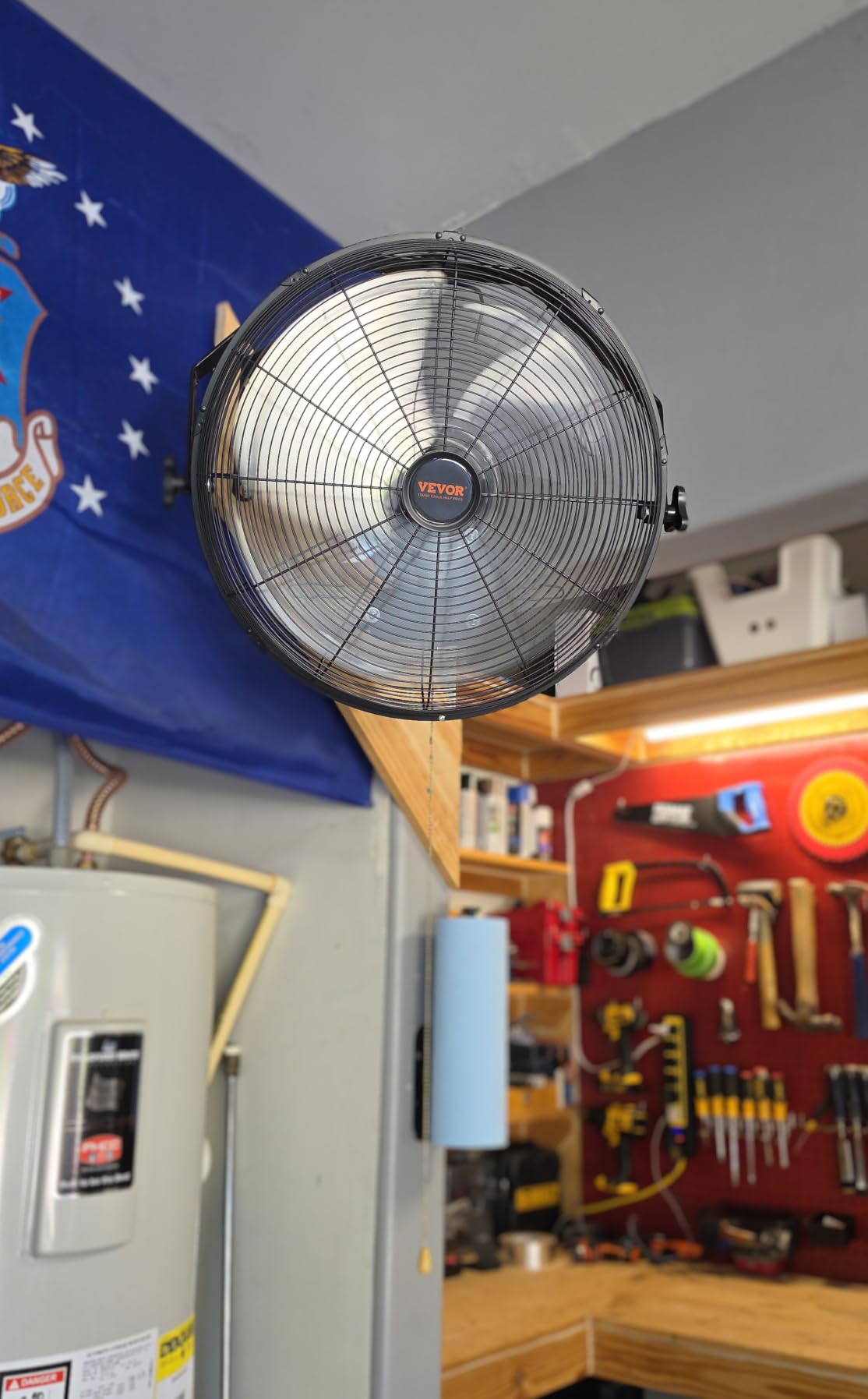 VEVOR Wall Mount Fan, 18 Inch 4150 CFM, 3-speed Wall Mounted Metal Fan customer photo 2