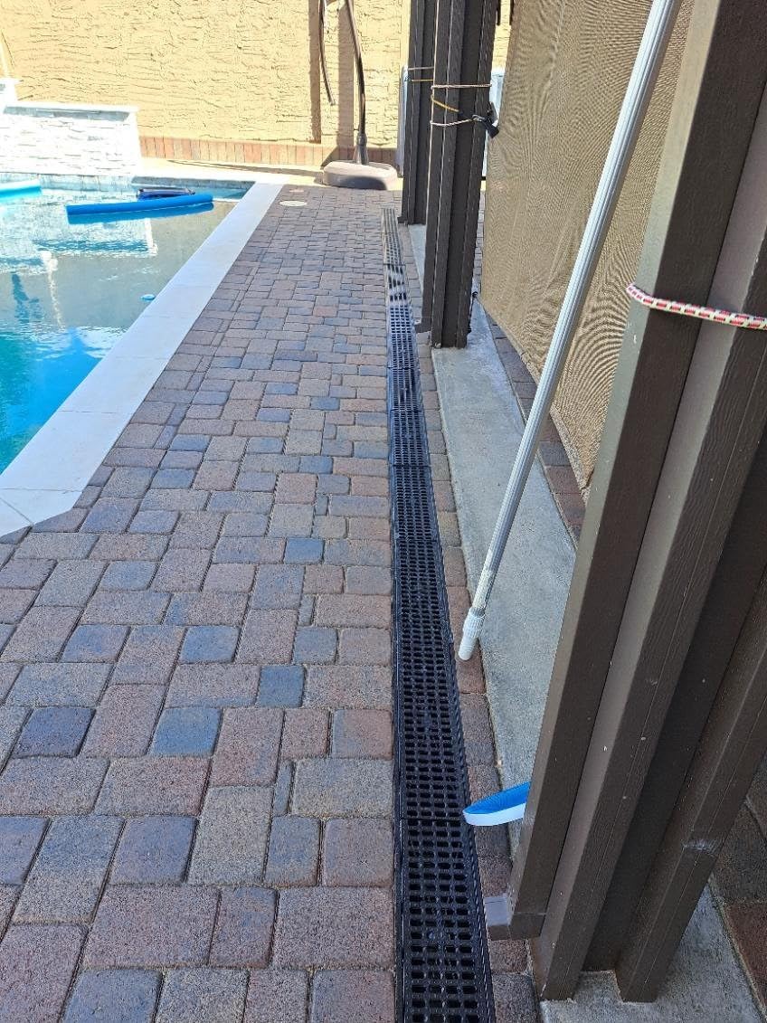 6 Pack 39.4x6.1x5.5in A15 Deep Profile HDPE Trench Drain System | anti corrosion high flow rate easy cleaning plastic durable outdoor houseside sidewalk patio yard lawn pool customer photo 1
