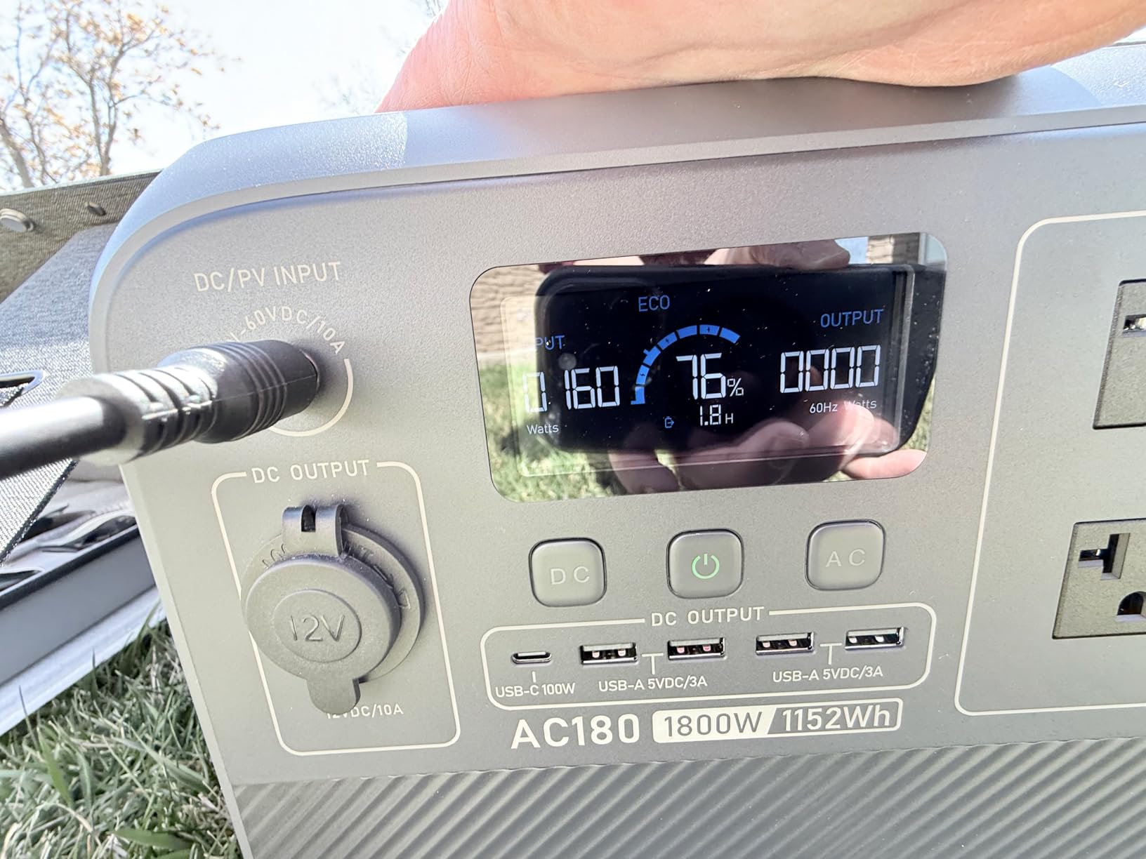 BLUETTI AC180 Solar Generator with 200W Solar Panel Included, 1152Wh 1800W customer photo 2